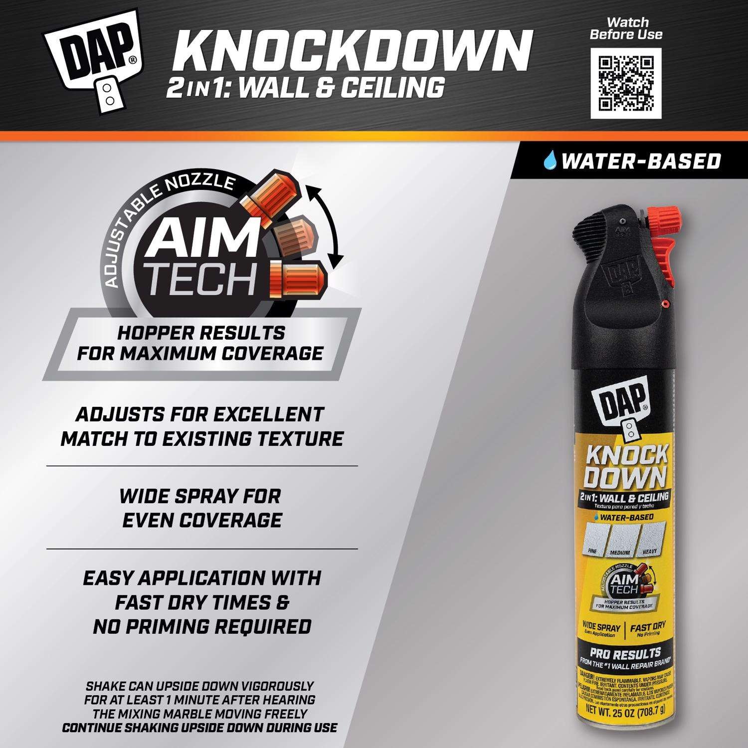 DAP White Water-Based Knockdown Wall Texture 25 oz.