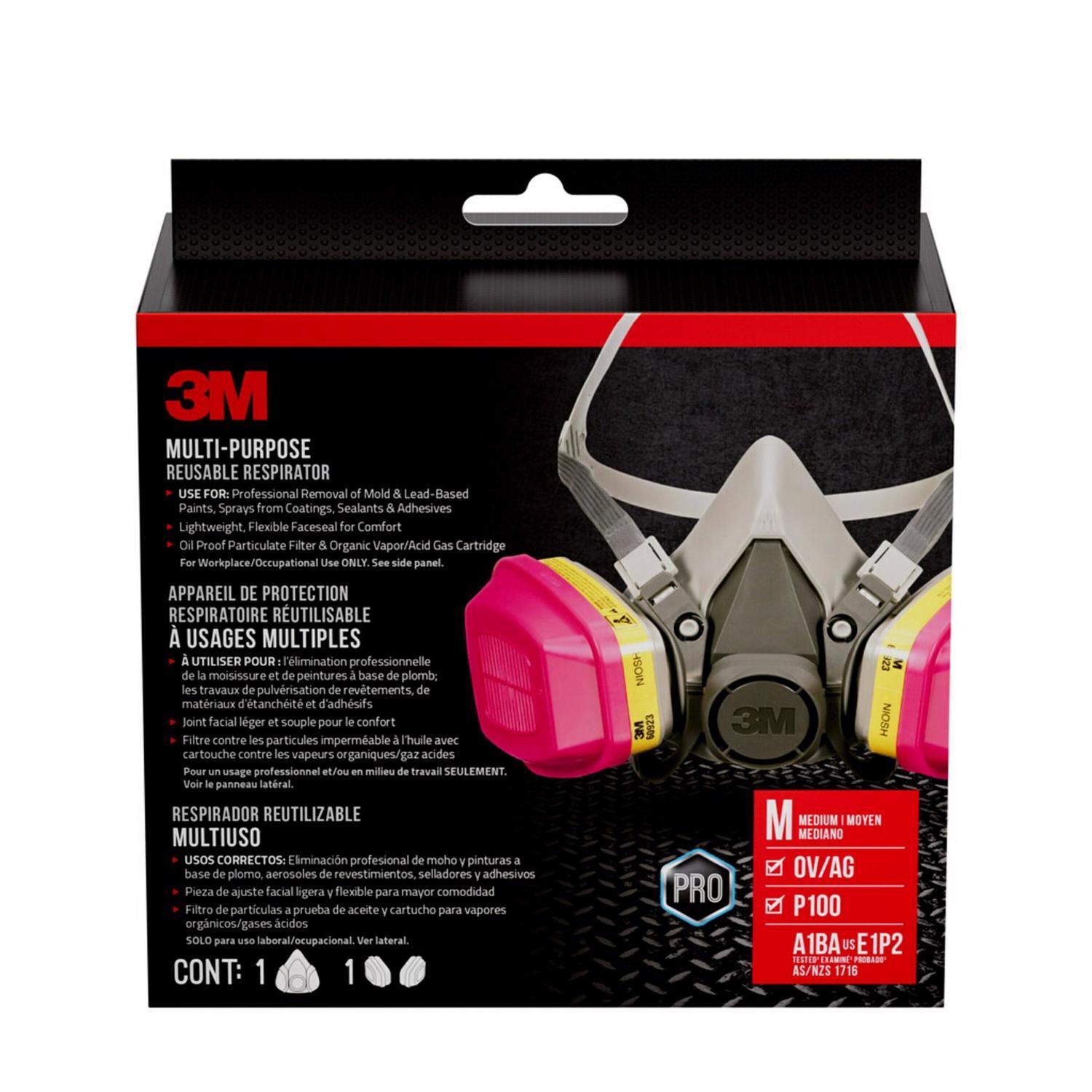 3M P95 Multi-Purpose Respirator Black M 1 pk