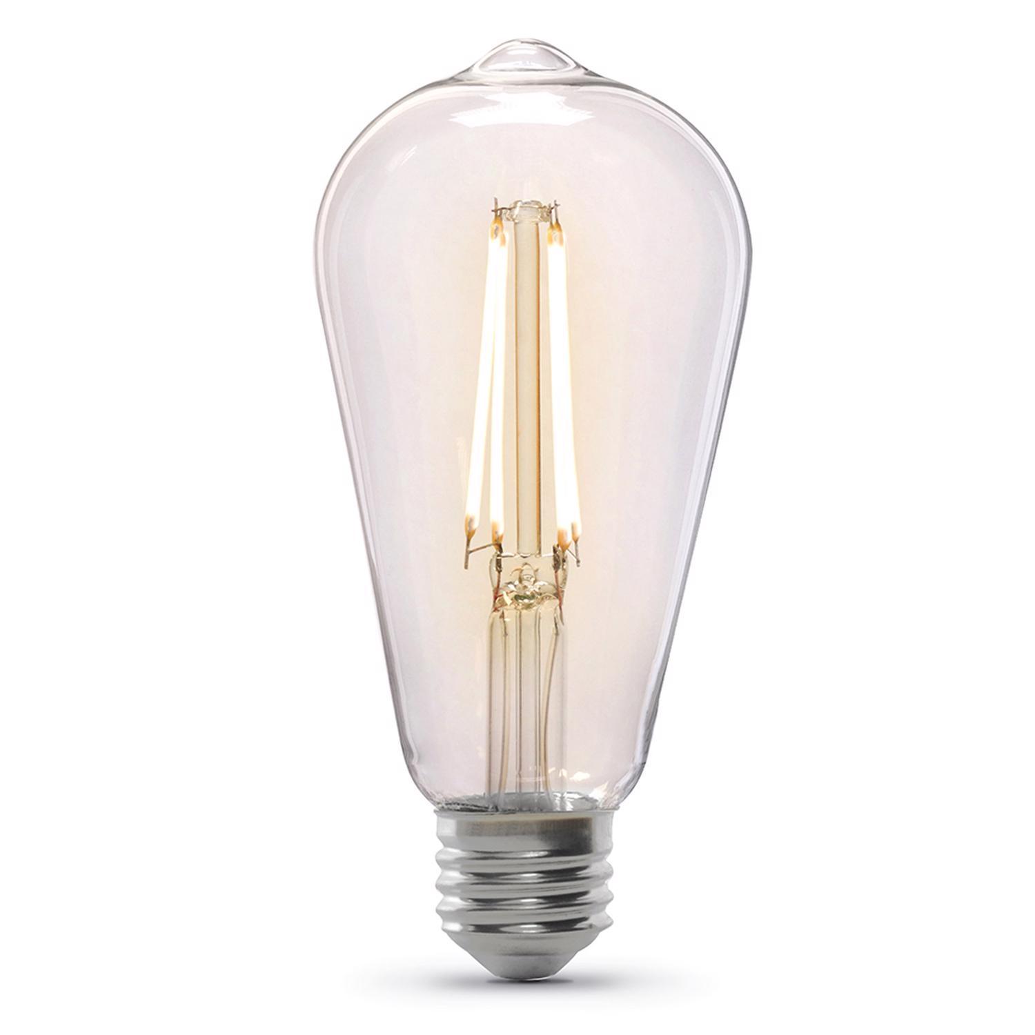 Feit ST19 E26 (Medium) Filament LED Bulb Daylight 60 Watt Equivalence 2 Pack