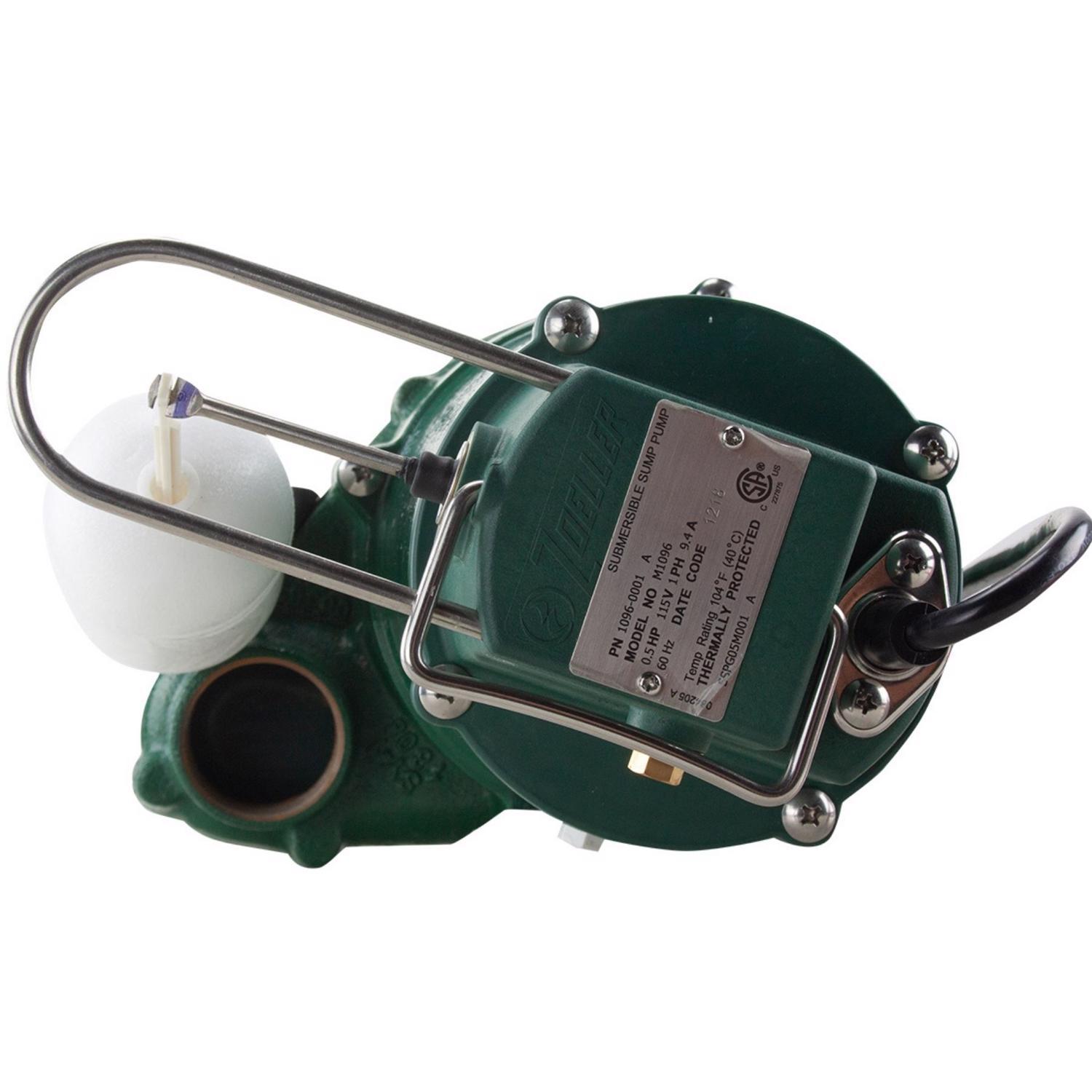 Zoeller 1/2 HP 4800 gph Cast Iron Vertical Float Switch AC Submersible Sump Pump