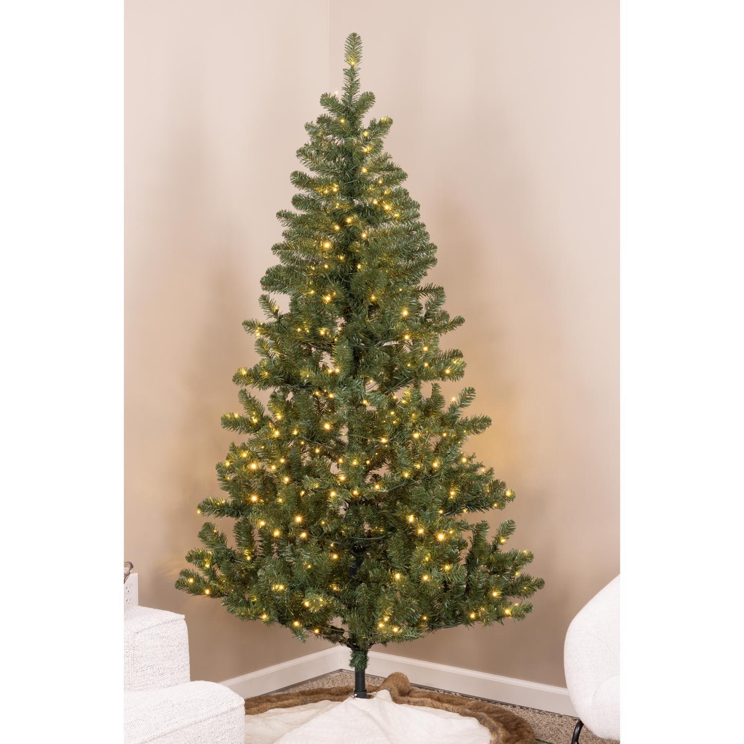 Holiday Bright Lights 1-2 Tree 7 ft. Full LED 400 ct Win.ter Pine Color Changing Christmas Tree
