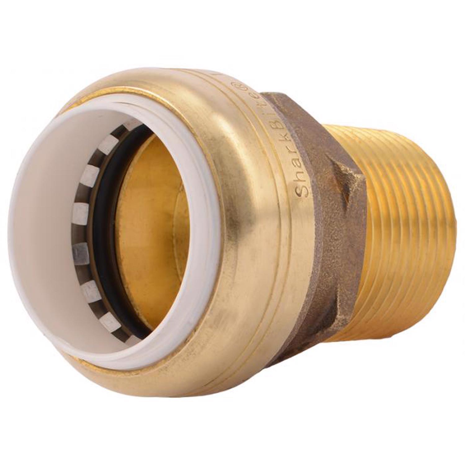 SharkBite Push to Connect 1 in. IPS in. X 1 in. D IPS Brass Connector