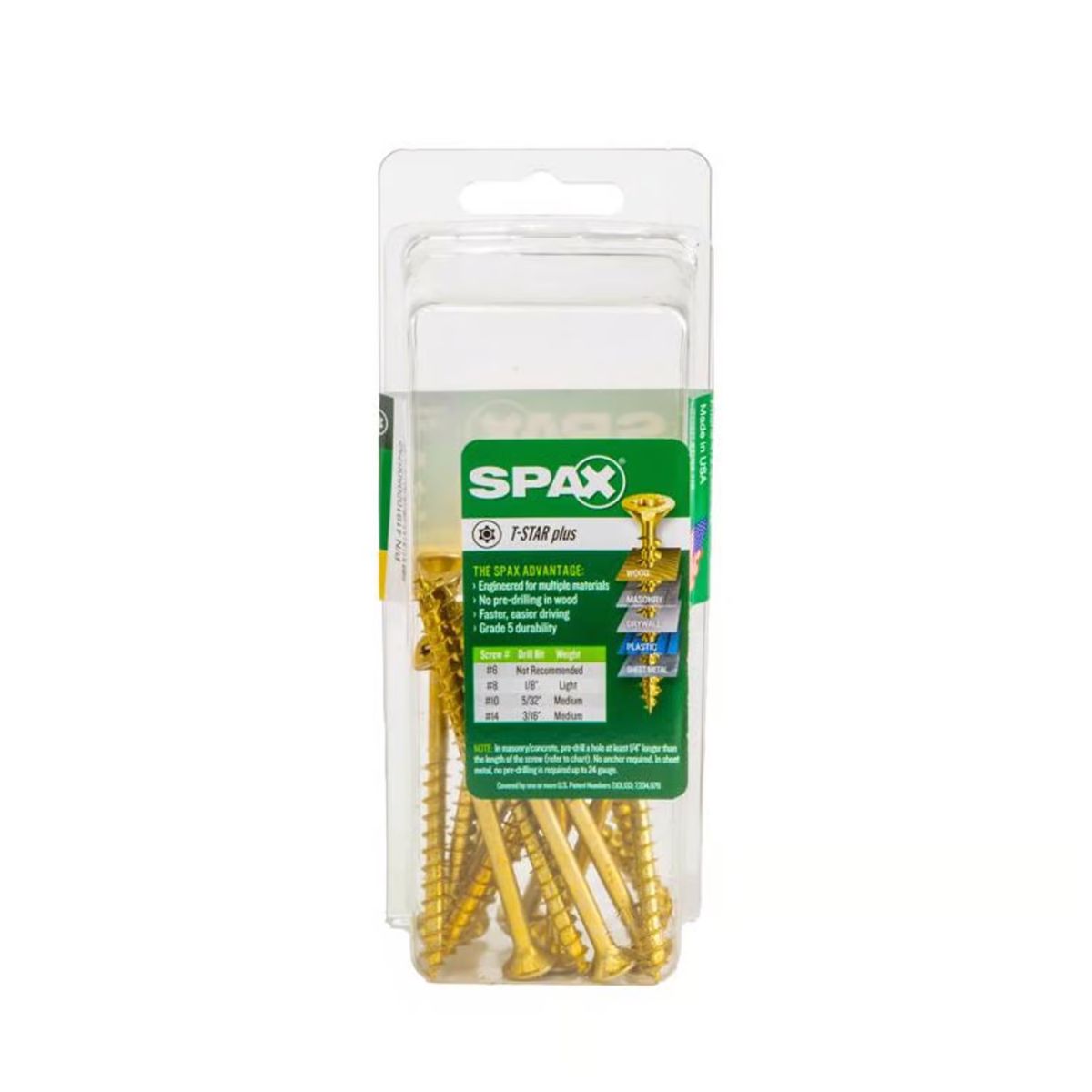 SPAX Multi-Material No. 10 in. x 3 in. L T-20+ Flat Head Serrated Construction Screws