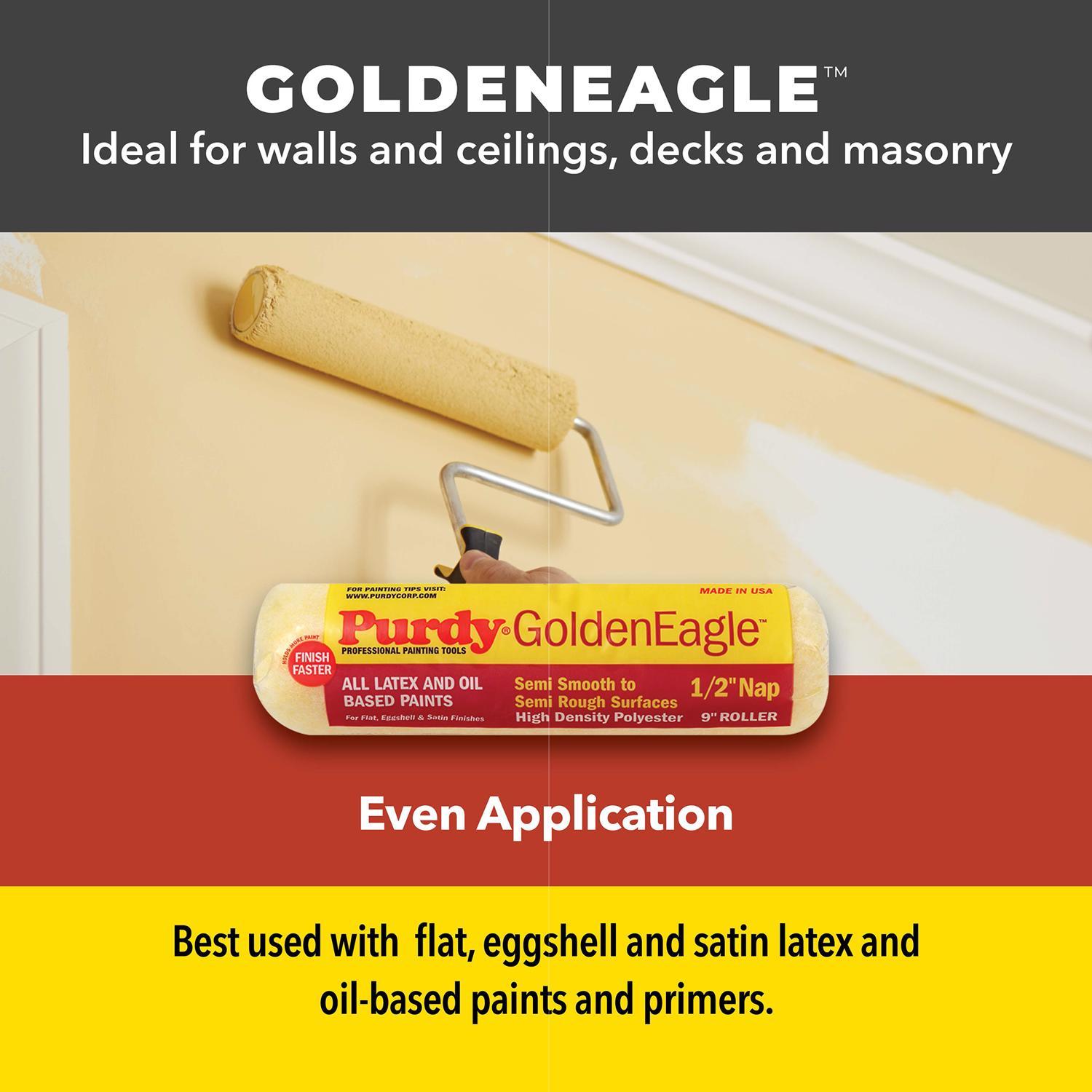 Purdy GoldenEagle Polyester 9 in. W X 3/4 in. Regular Paint Roller Cover 1 pk