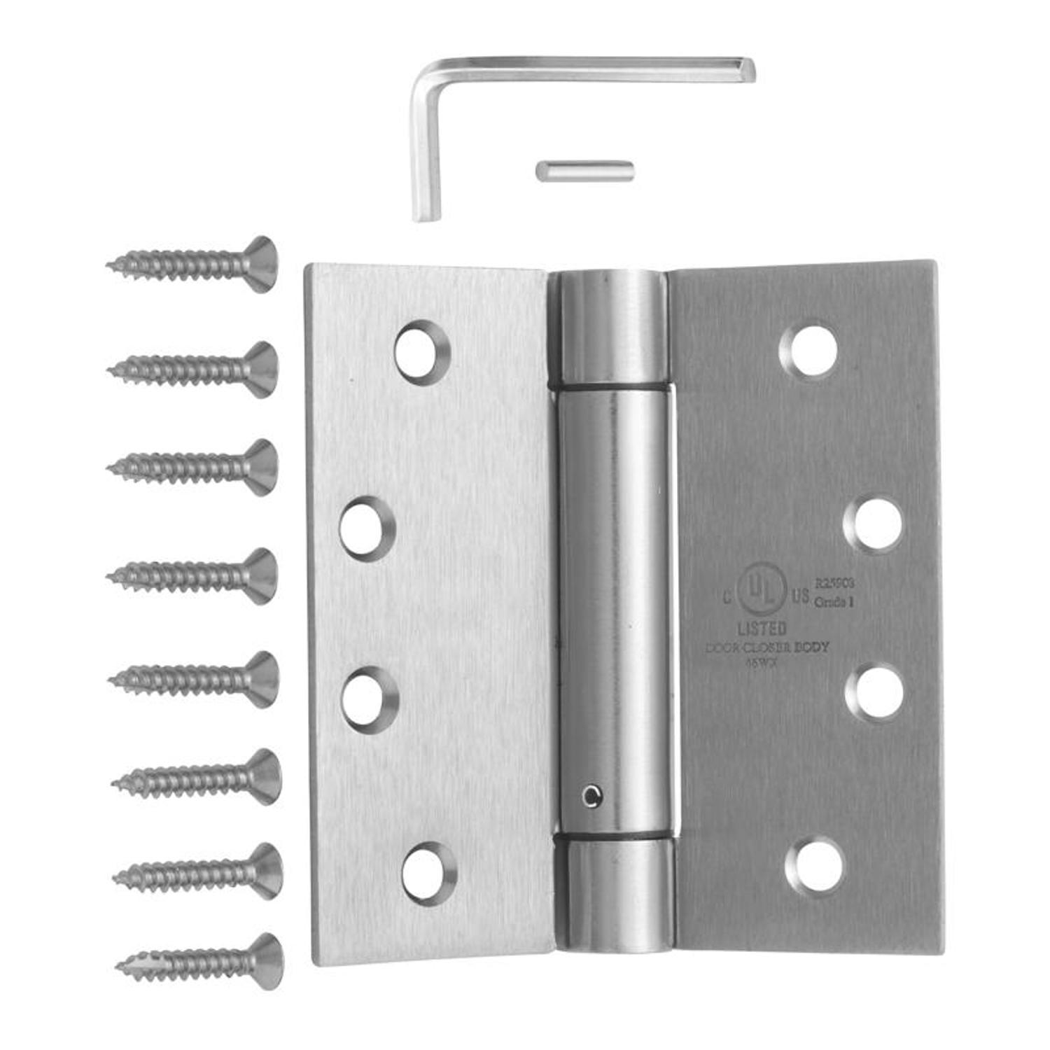 Ace 4 in. L Satin Nickel Self Closing Hinge 1 pk