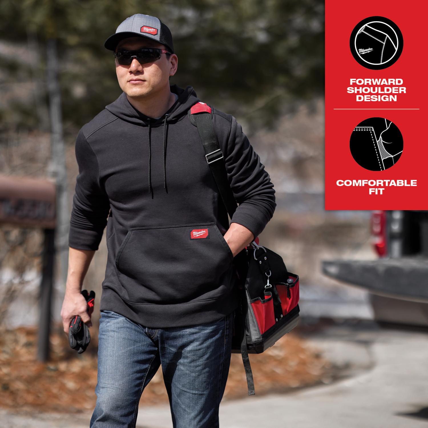 Milwaukee M Long Sleeve Men's Hooded Hoodie Gray