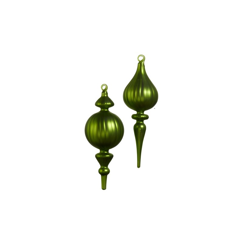Raz Imports 9 in. MATTE GREEN FINIAL ORNAMENT