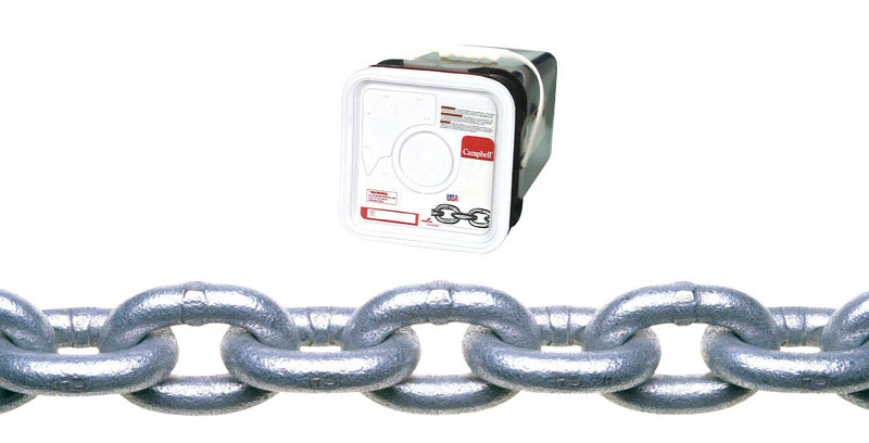 Campbell Chain Oval Link Proof Coil Chain 100 ft. L x 1/4 in. Dia. Silver Carbon Steel