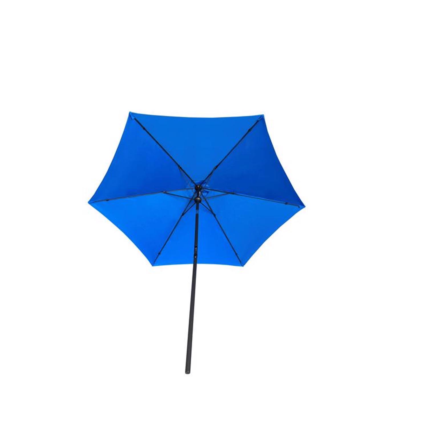 Living Accents 9 ft. Tiltable Royal Blue Market Umbrella