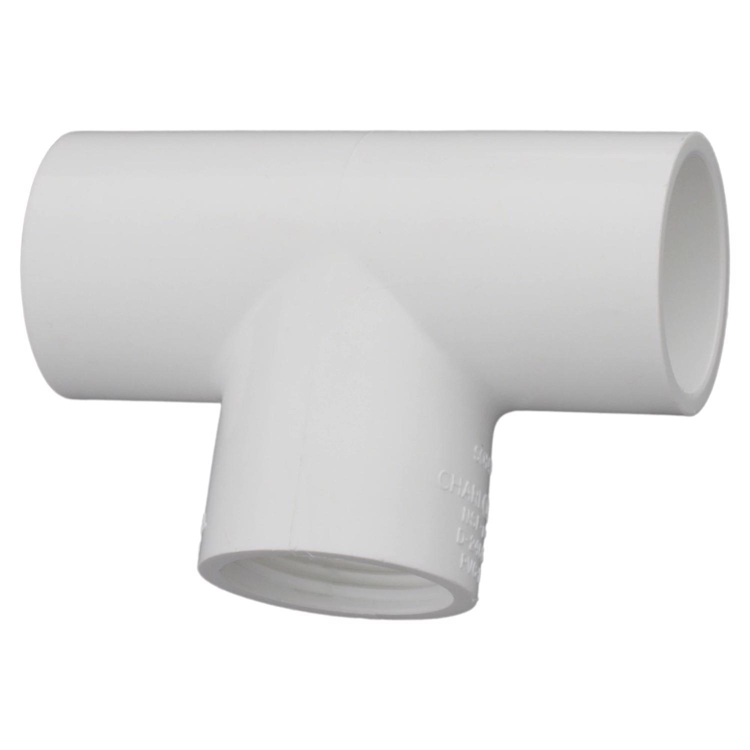 Charlotte Pipe Schedule 40 1/2 in. Slip X 1/2 in. D Slip PVC Tee 1 pk
