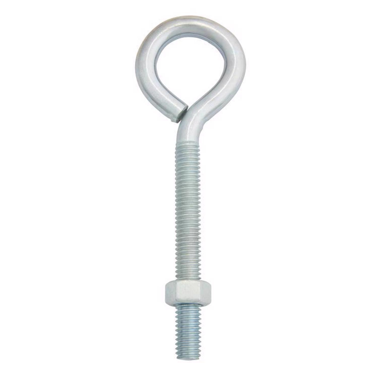 Hampton 3/8 in. X 5 in. L Zinc-Plated Steel Eyebolt Nut Included