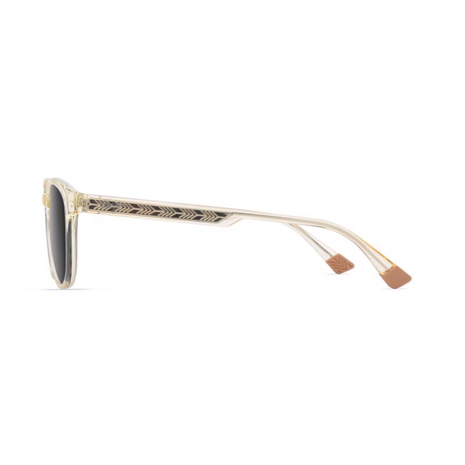 Maui Jim Hiehie Sunglasses Unisex Shiny Trans Yellow Frame Neutral Grey Lens Polarized