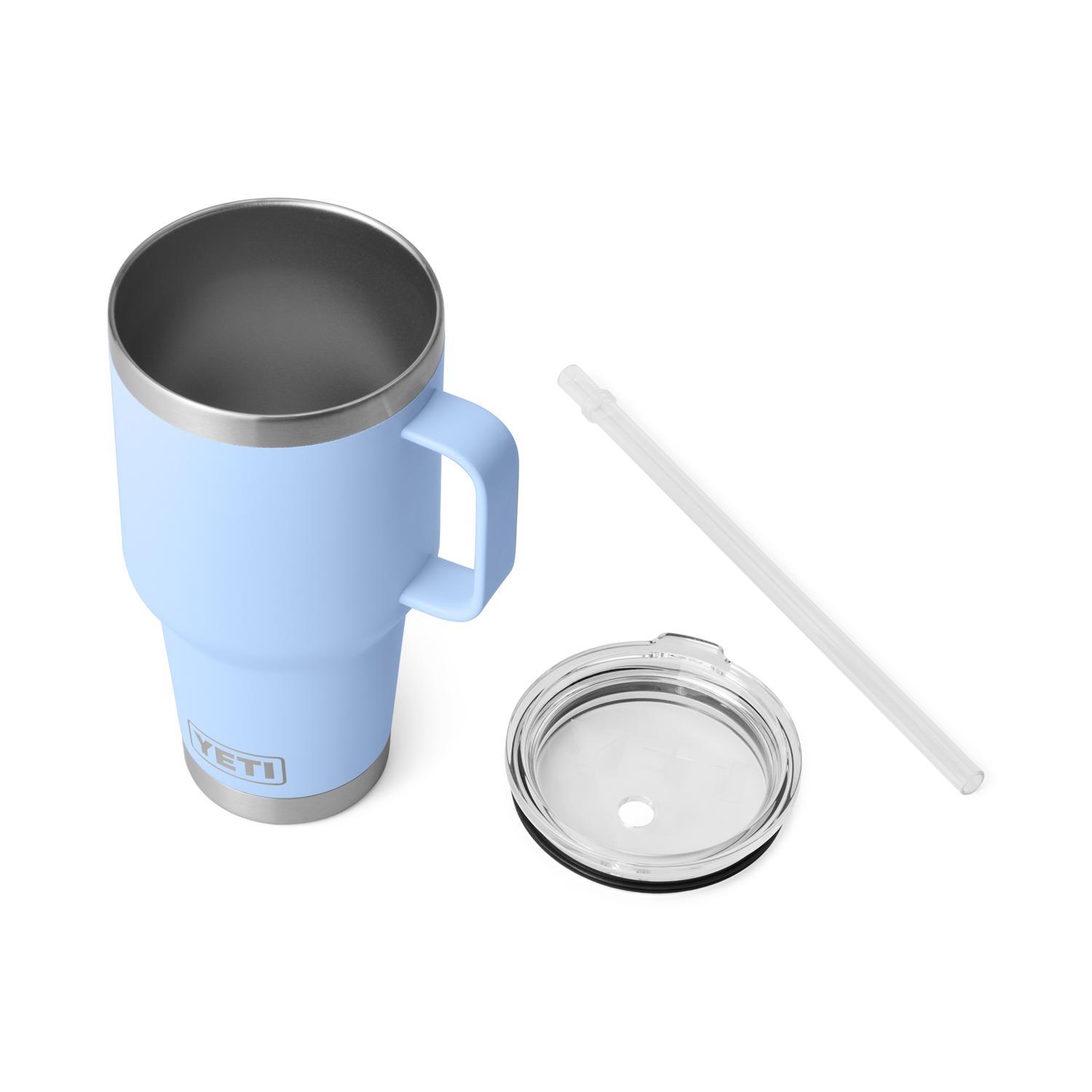 YETI Rambler 35 oz Big Sky Blue BPA Free Straw Mug