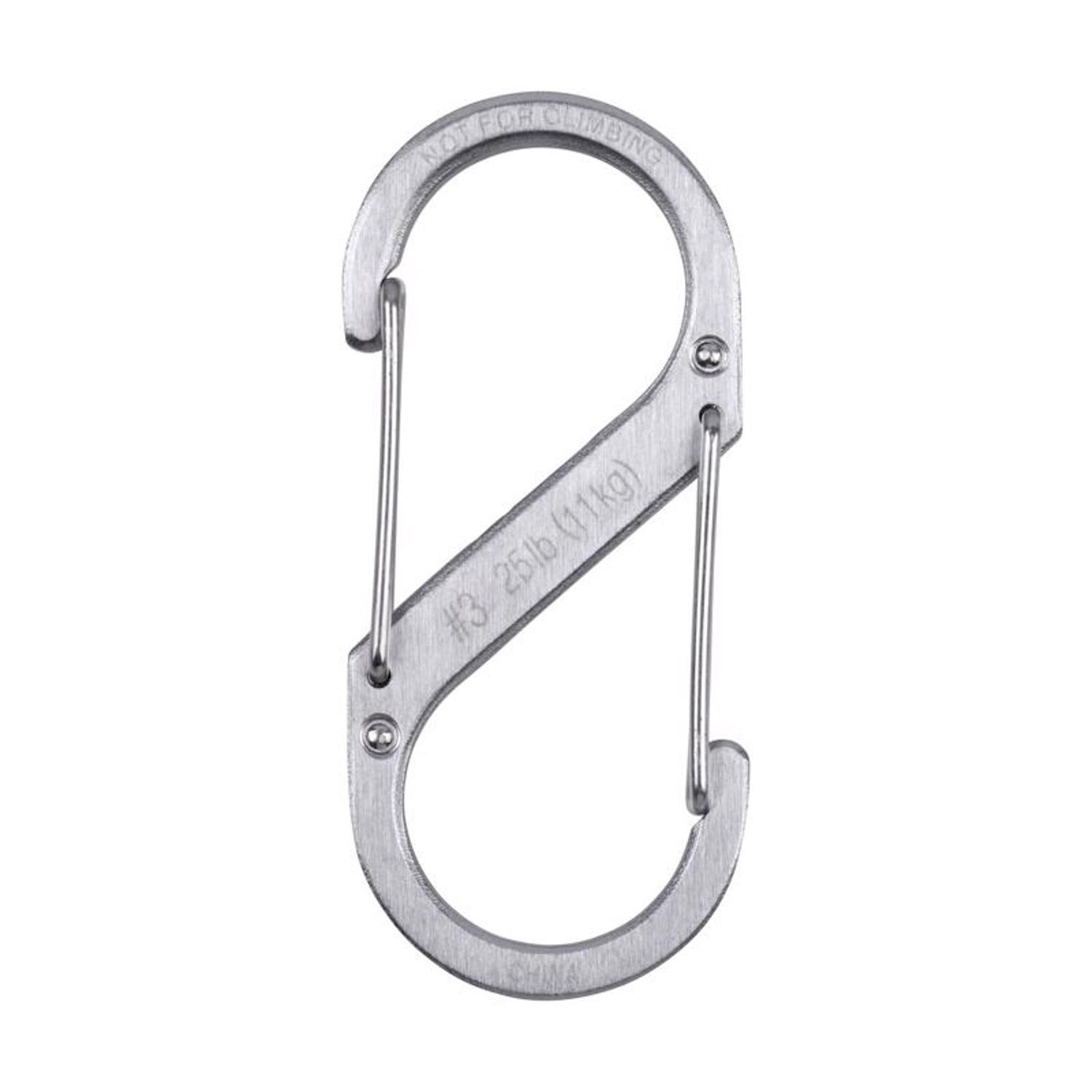 Nite Ize S-Biner 1.8 in. D Stainless Steel Silver Carabiner Key Holder