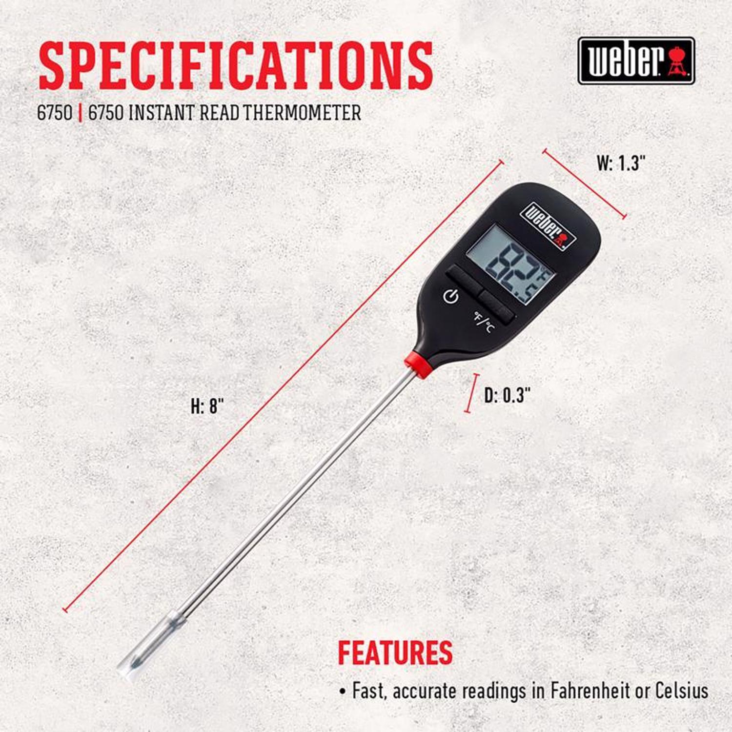 Weber Instant Read Digital Meat Thermometer
