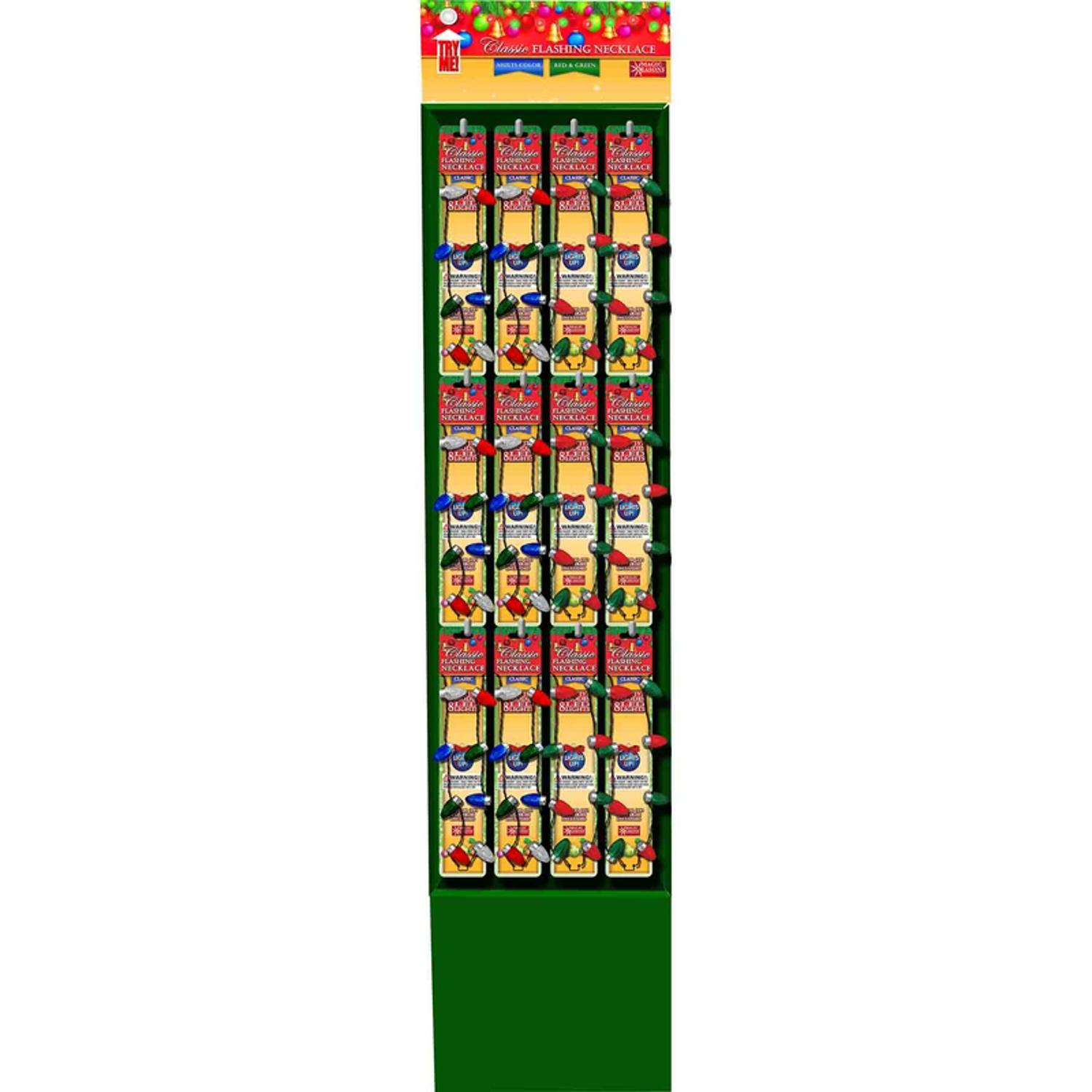Magic Seasons Classic Bulb Christmas Flashing Necklace Plastic 1 Pack
