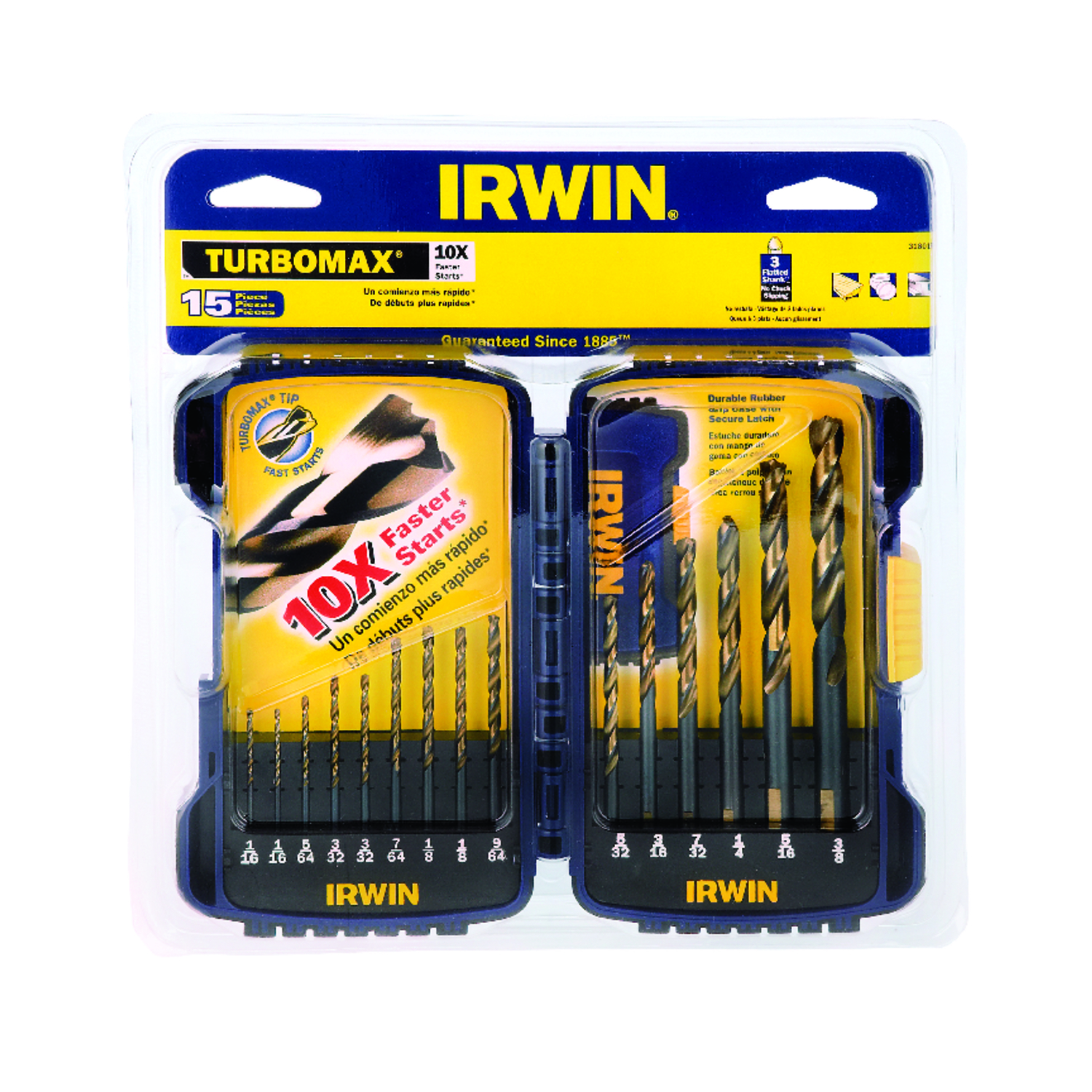 Irwin Turbomax High Speed Steel Drill Bit Set 15 pc