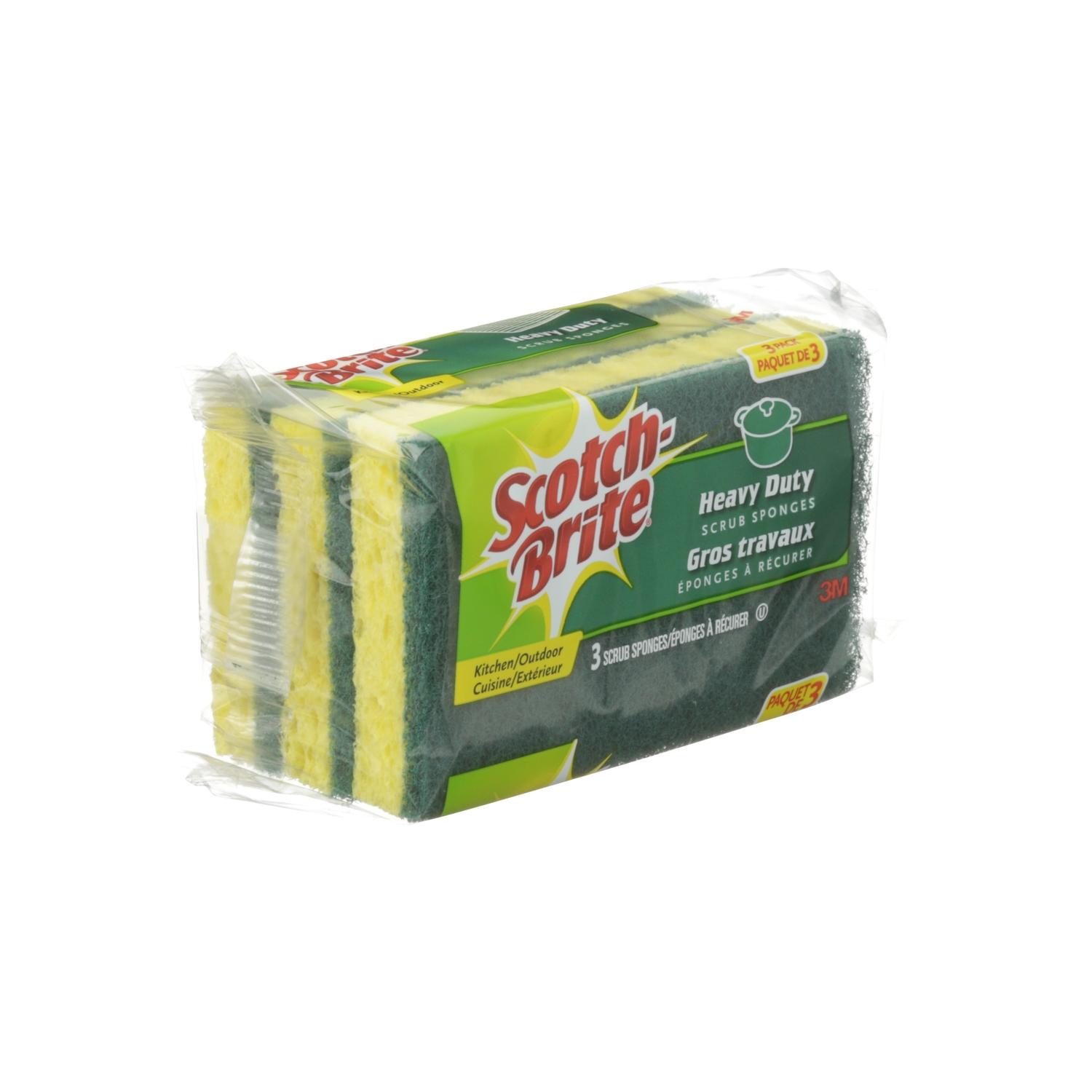 Scotch-Brite Heavy Duty Sponge For Pots and Pans 4.5 in. L 3 pk