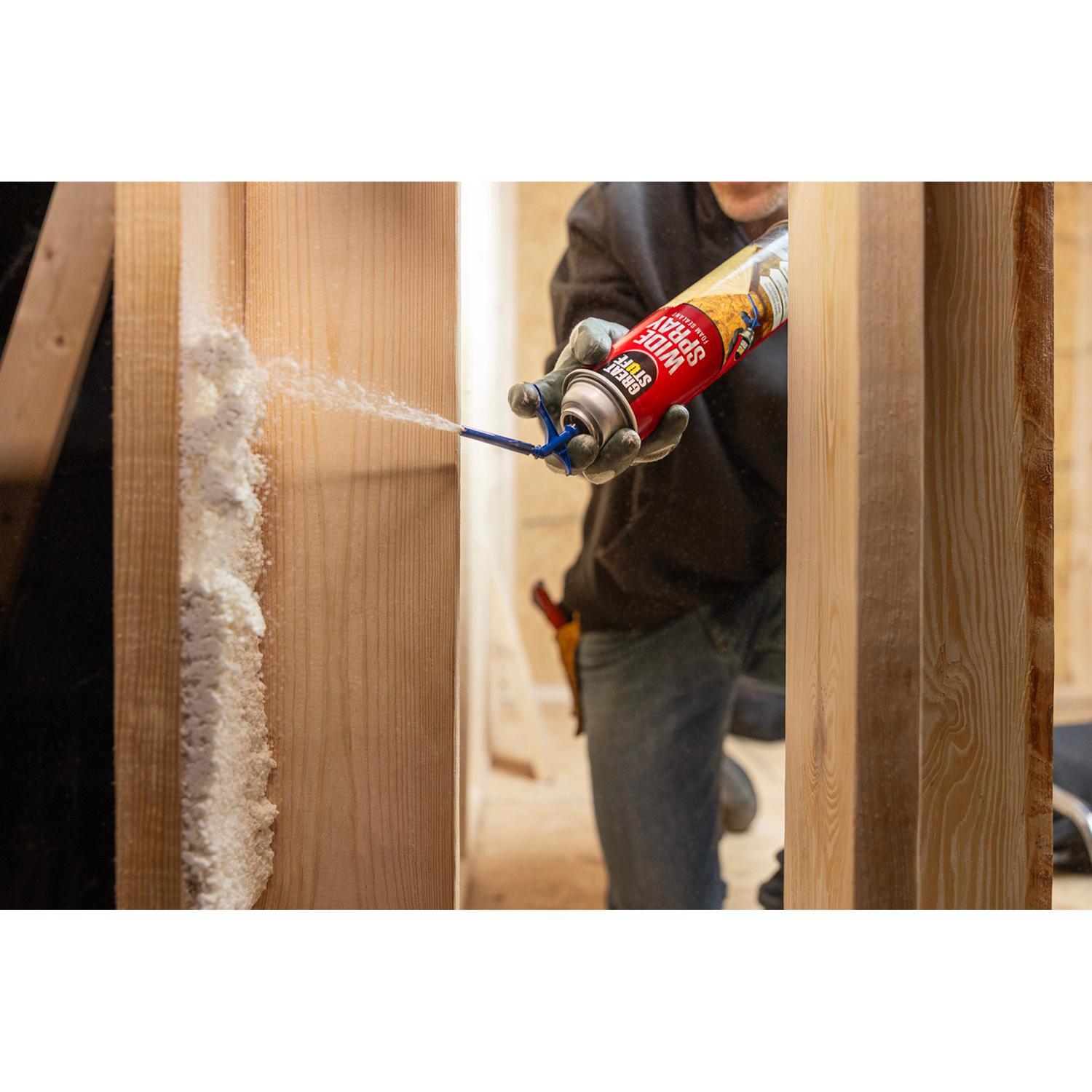 Great Stuff Wide Spray Cream Polyurethane Foam Insulating Sealant 36 oz