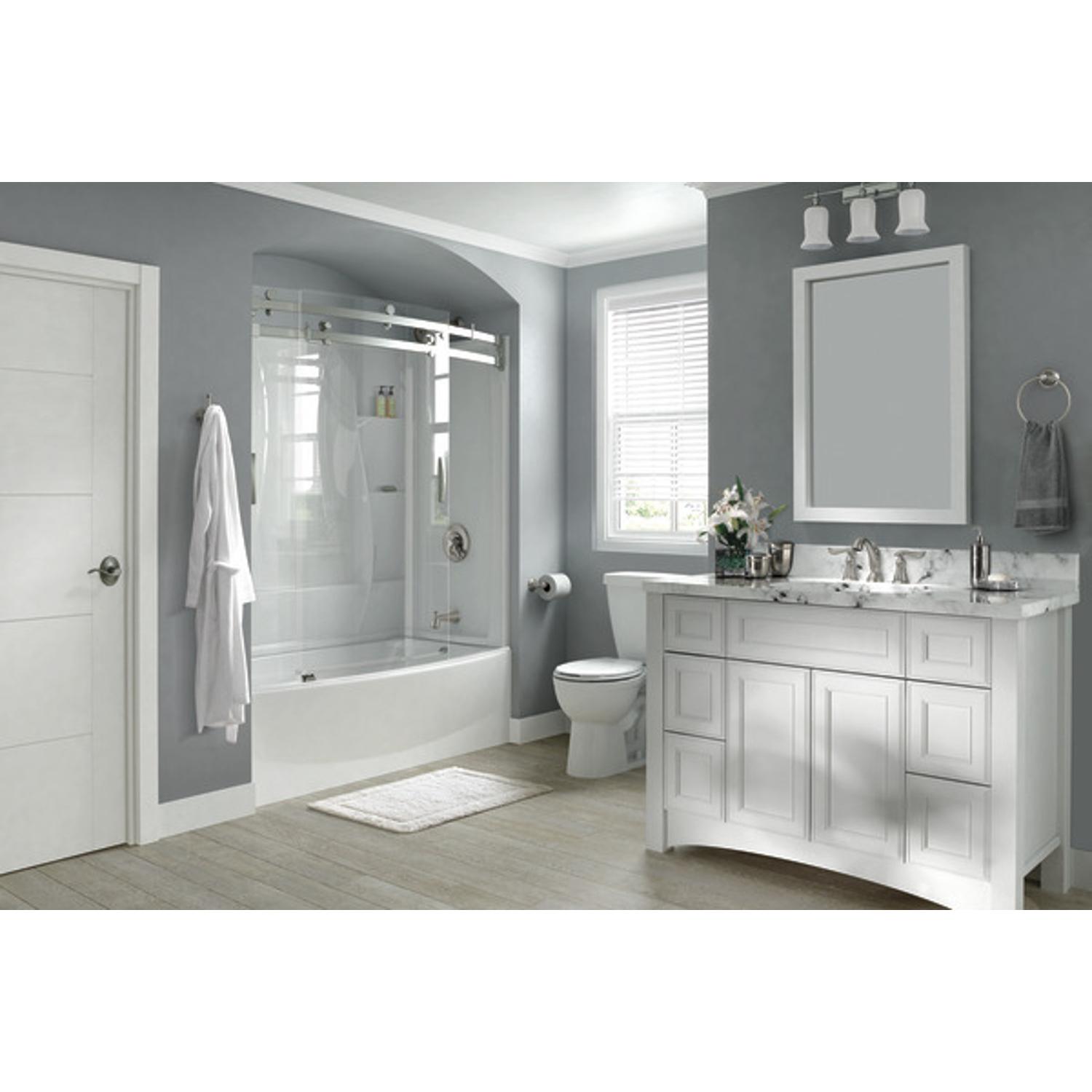 Delta Classic 400 18 in. H X 59-7/8 in. W X 30 in. L White Bathtub