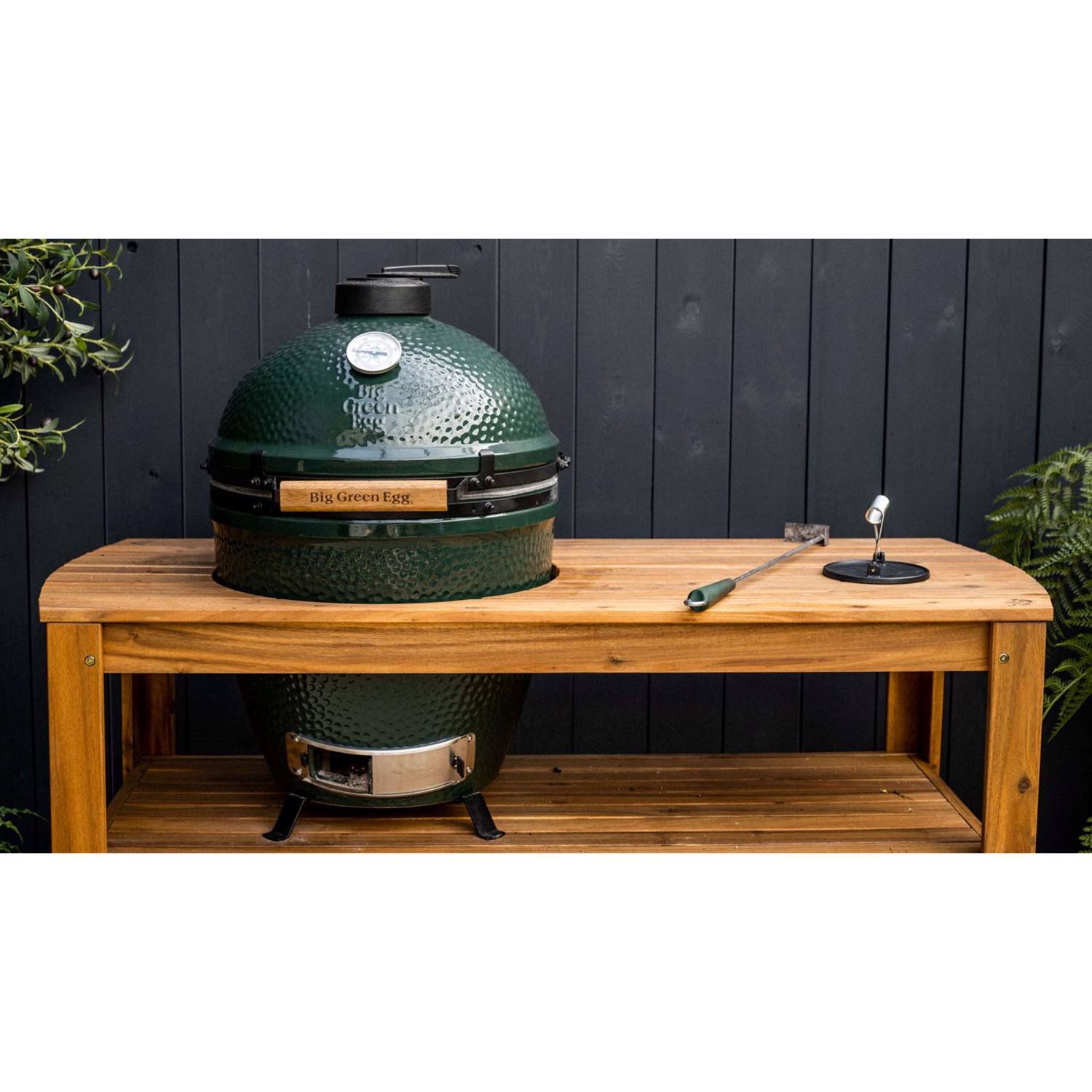 Big Green Egg Custom EGG Table Acacia Wood 31 in. H X 25 in. W X 60 in. L