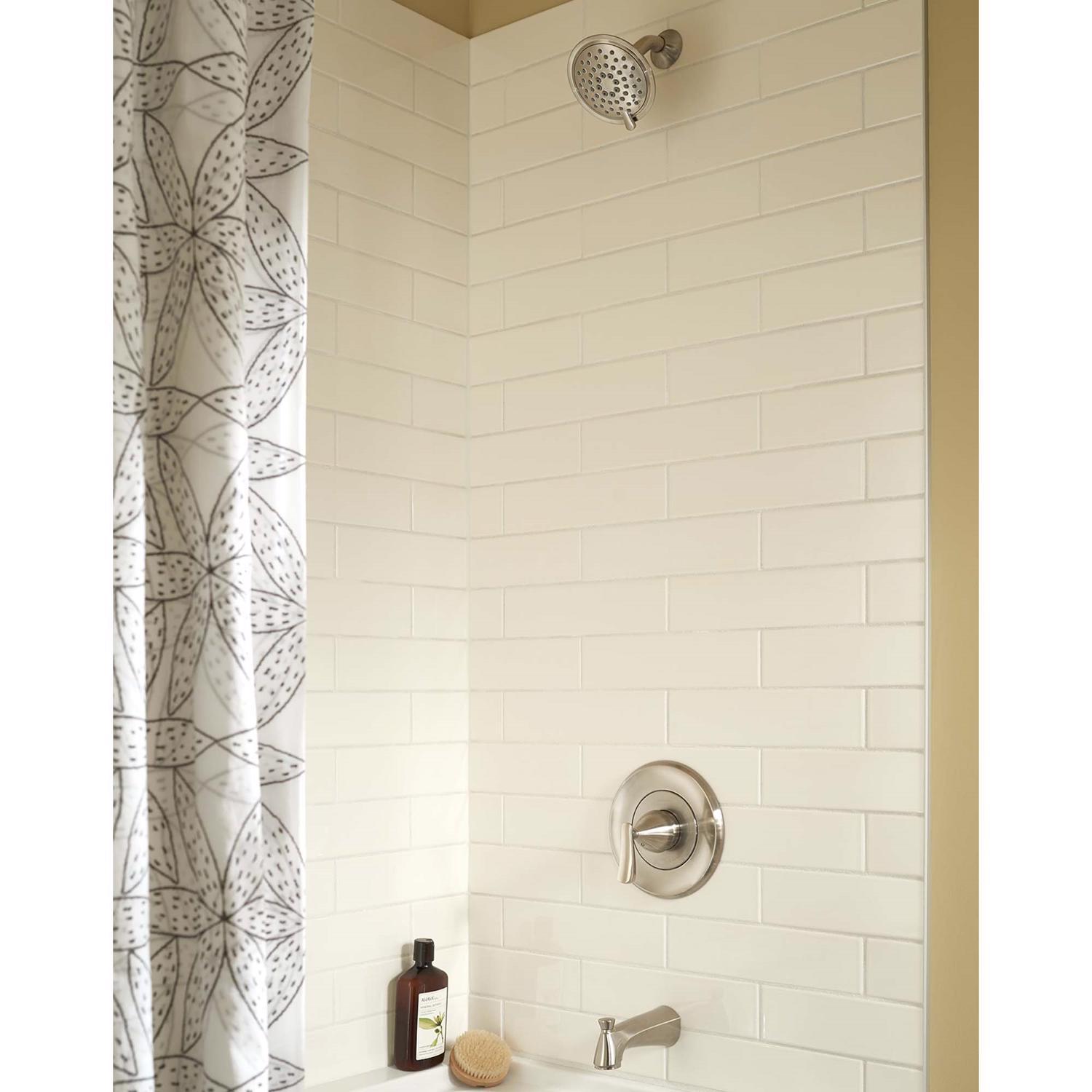 American Standard Chatfield Brushed Nickel Brass 3 settings Tub and Shower Trim Kit 1.8 gpm