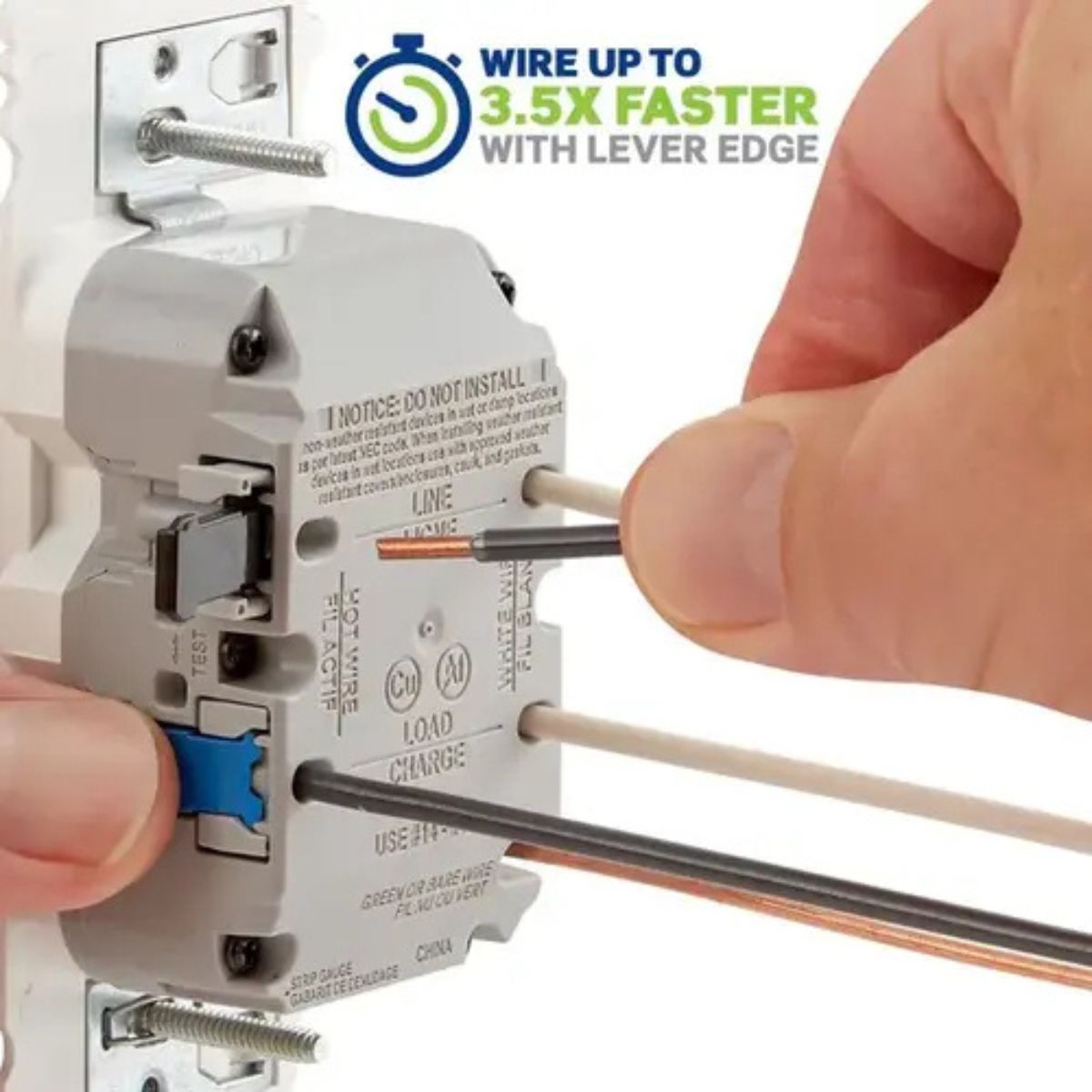 Leviton Lever Edge15 Amp 125-Volt Self Test Tamper 3 Pack