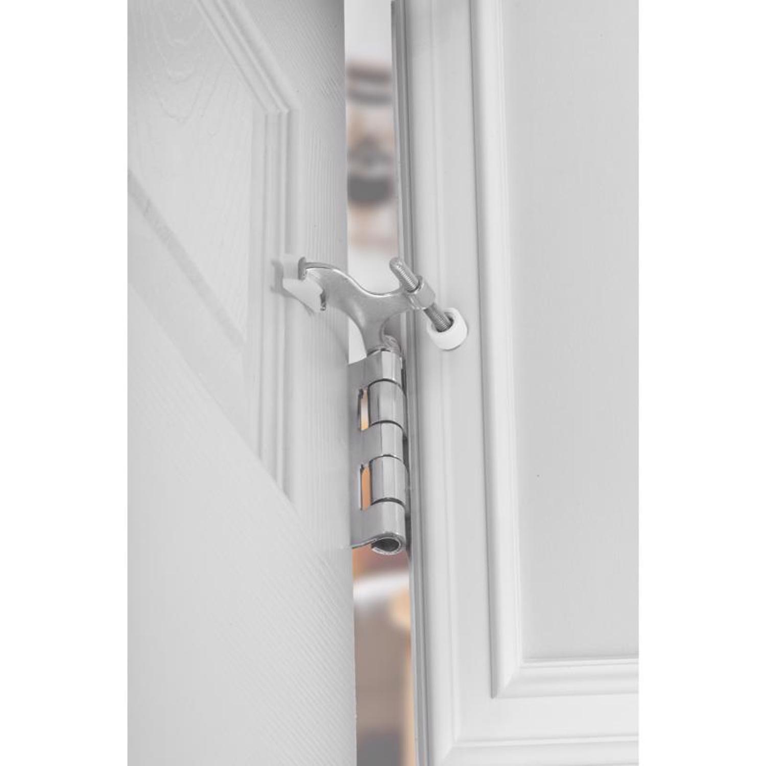 Ace Metal Satin Nickel Silver Hinge Pin Door Stop Mounts to door and wall 0 in.