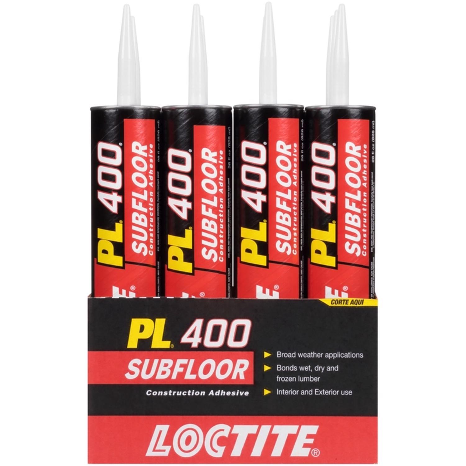 Loctite PL 400 Subfloor Adhesive Synthetic Rubber Subfloor Construction Adhesive 28 oz