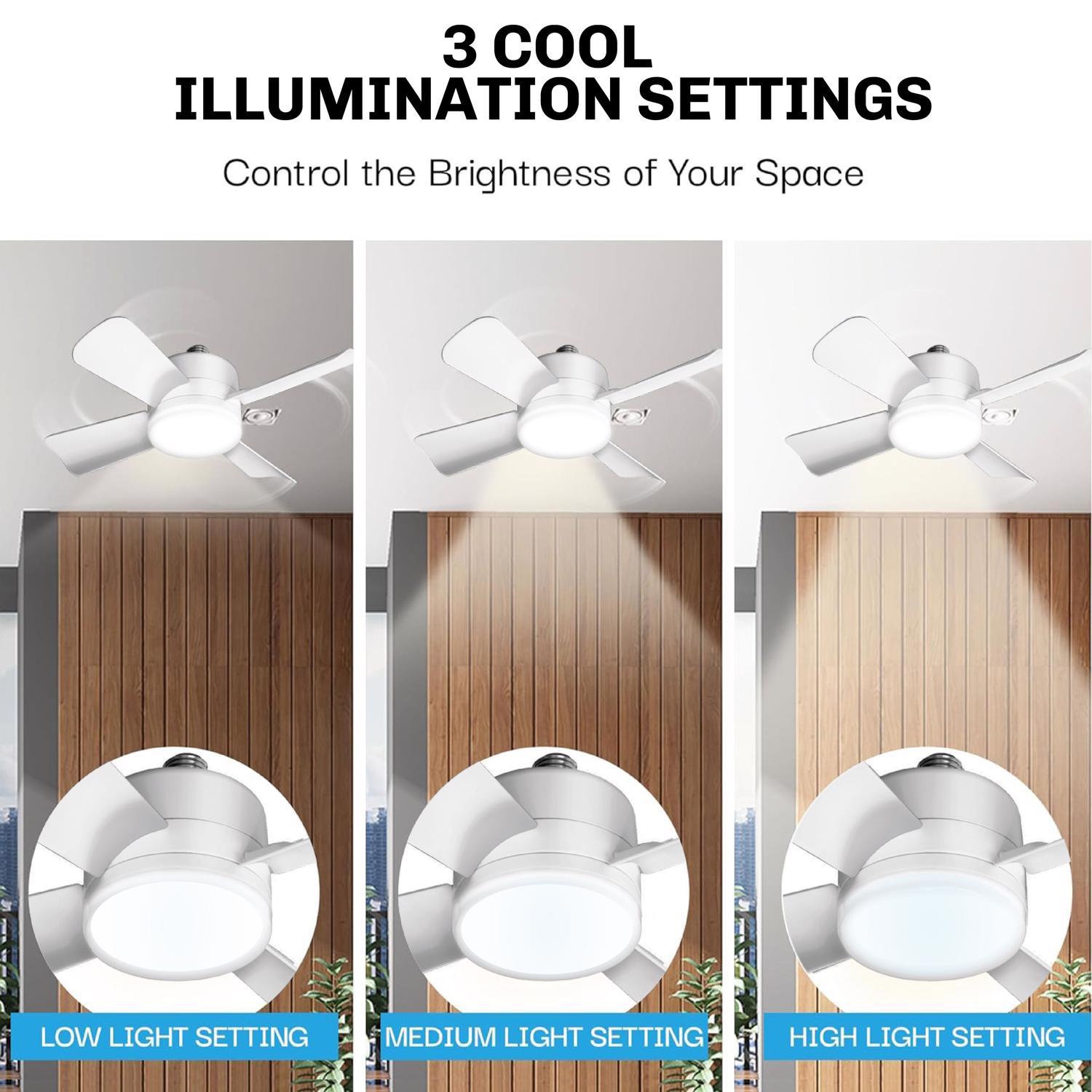 Bell & Howell 6 in. Matte White LED Indoor Socket Fanlight