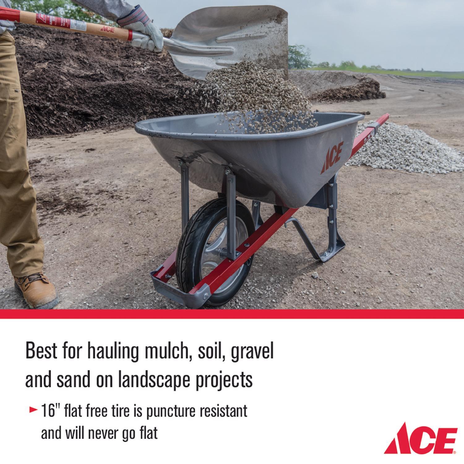 Ace Steel Contractor Wheelbarrow 6 cu ft