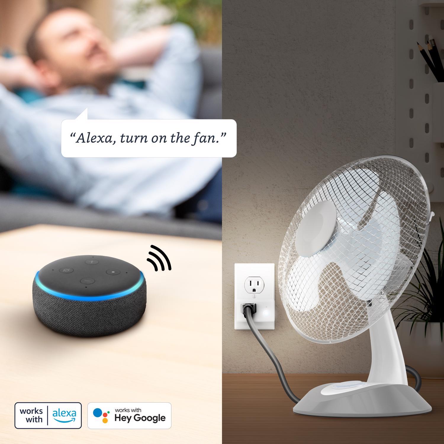 Feit Smart Home Residential Plastic Extension Smart-Enabled Plug with Night Light 1-15R