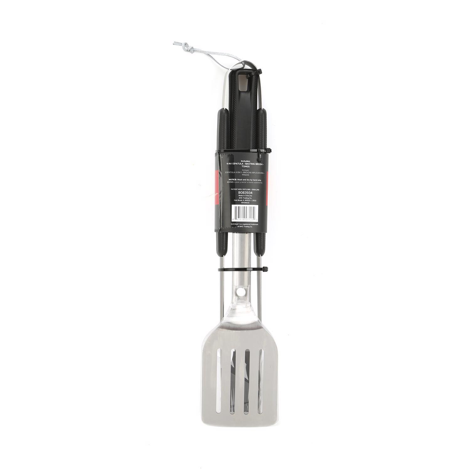 Grill Mark Stainless Steel Black/Silver Grill Tool Set 3 pc