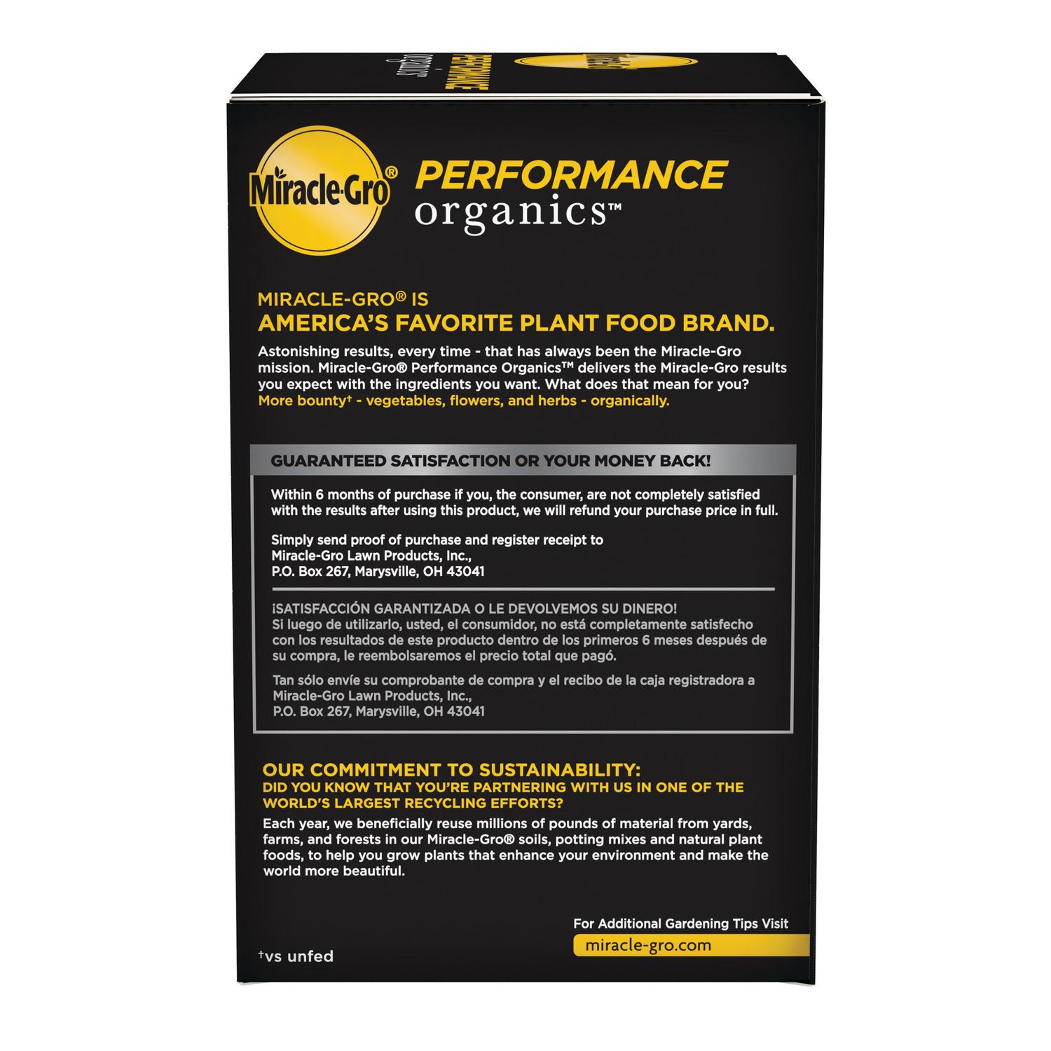 Miracle-Gro Performance Organics Organic Granules Plant Food 1 lb
