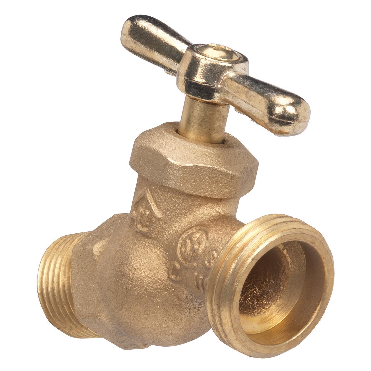 Homewerks 3/4 in. MIP X 3/4 in. MHT Brass No-Kink Hose Bibb