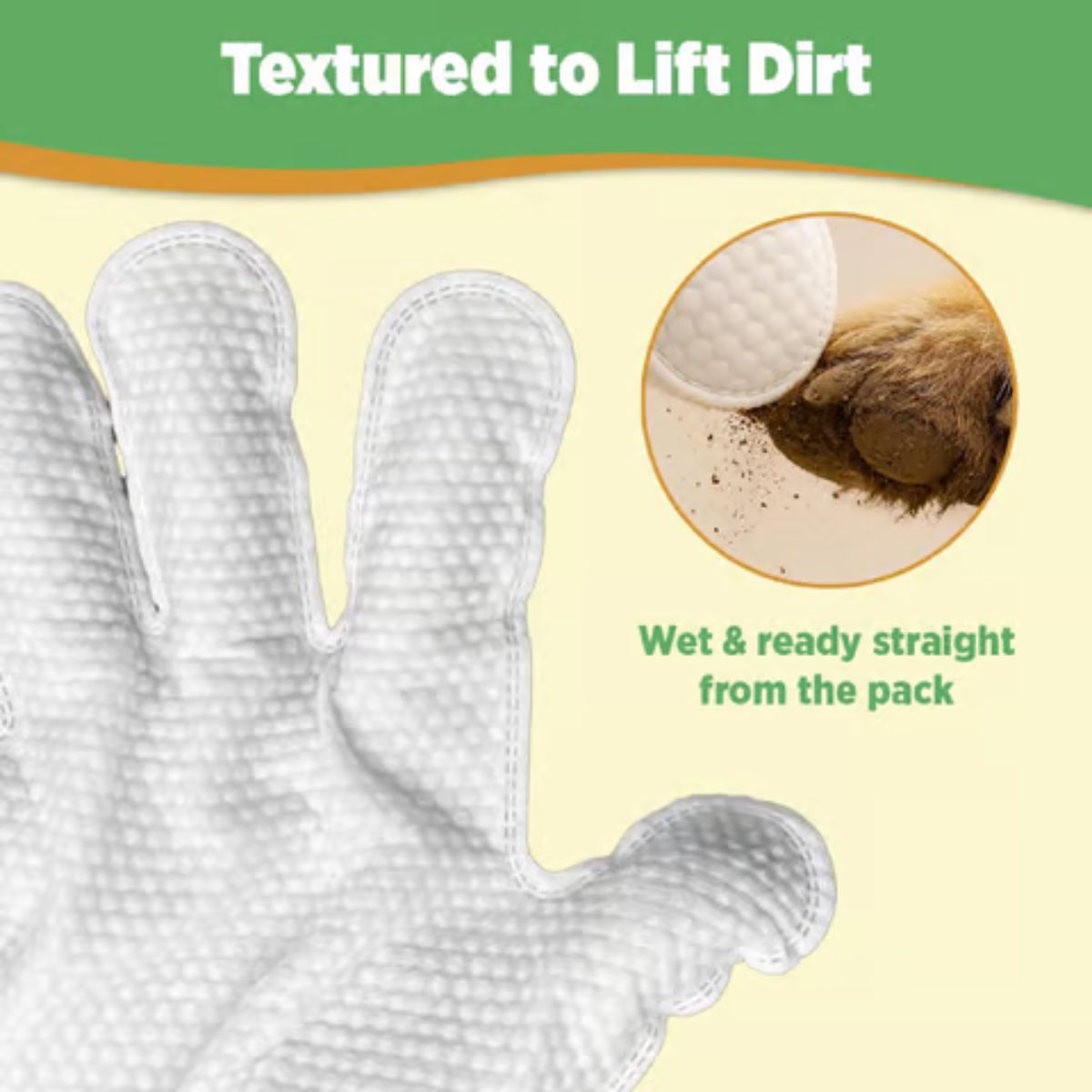 Wondurdog Wondurwipes White Unscented All Pets Glove Wipes 1.5 oz. 1 Pack