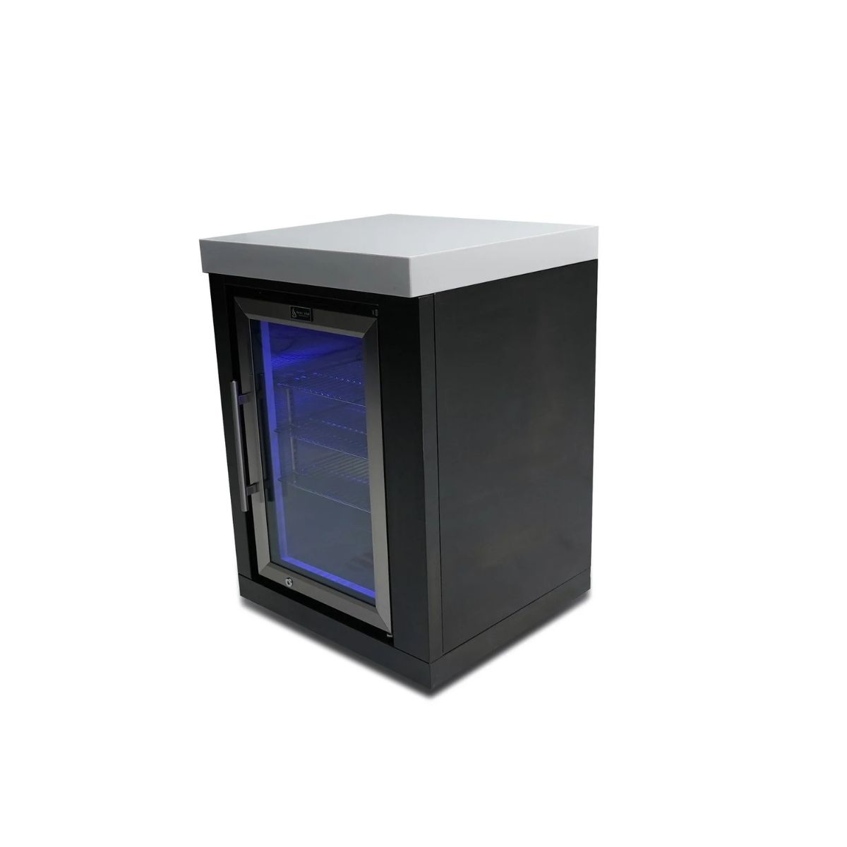 Mont Alpi Black Stainless Steel Fridge Cabinet Module