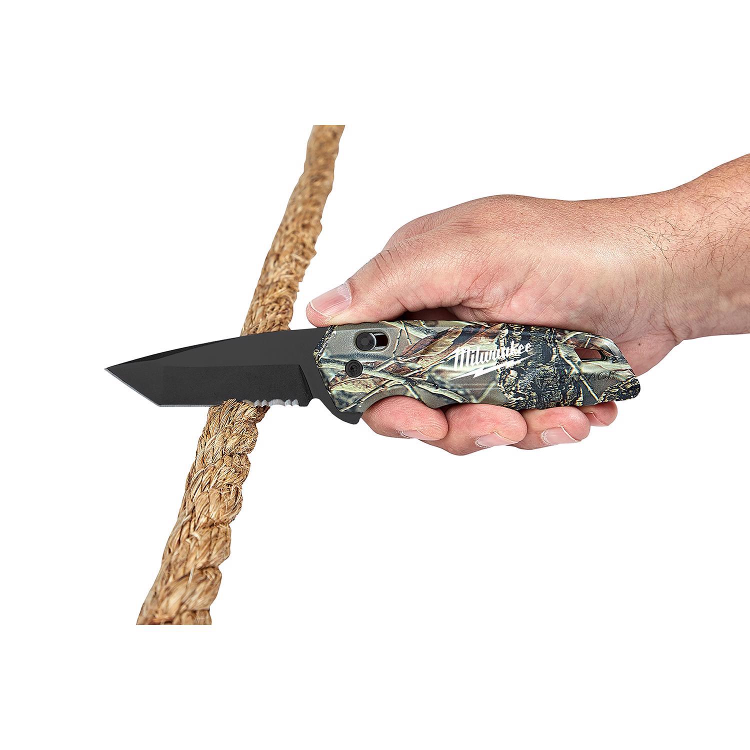 Milwaukee Fastback 7-3/4 in. Flip Folding Spring Assisted Pocket Knife Camouflage 1 pk