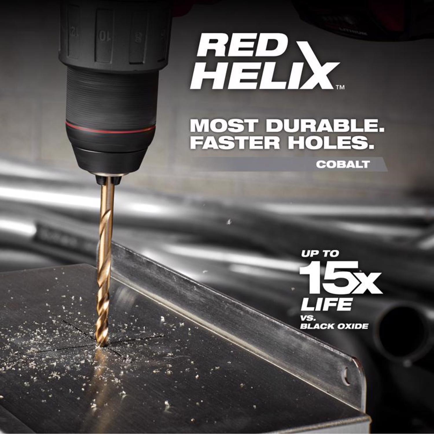Milwaukee Red Helix 7/16 in. X 5.12 in. L Cobalt Thunderbolt Drill Bit 3-Flat Shank 1 pc