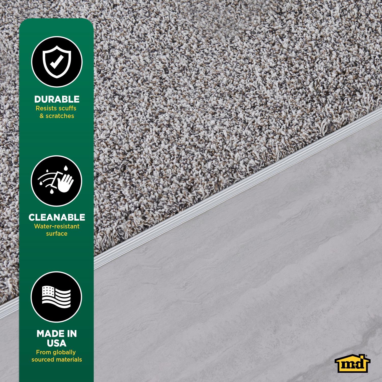 M-D Building Products 0.5 in. H X 1.375 in. W X 72 in. L Prefinished Silver Aluminum Carpet Gripper