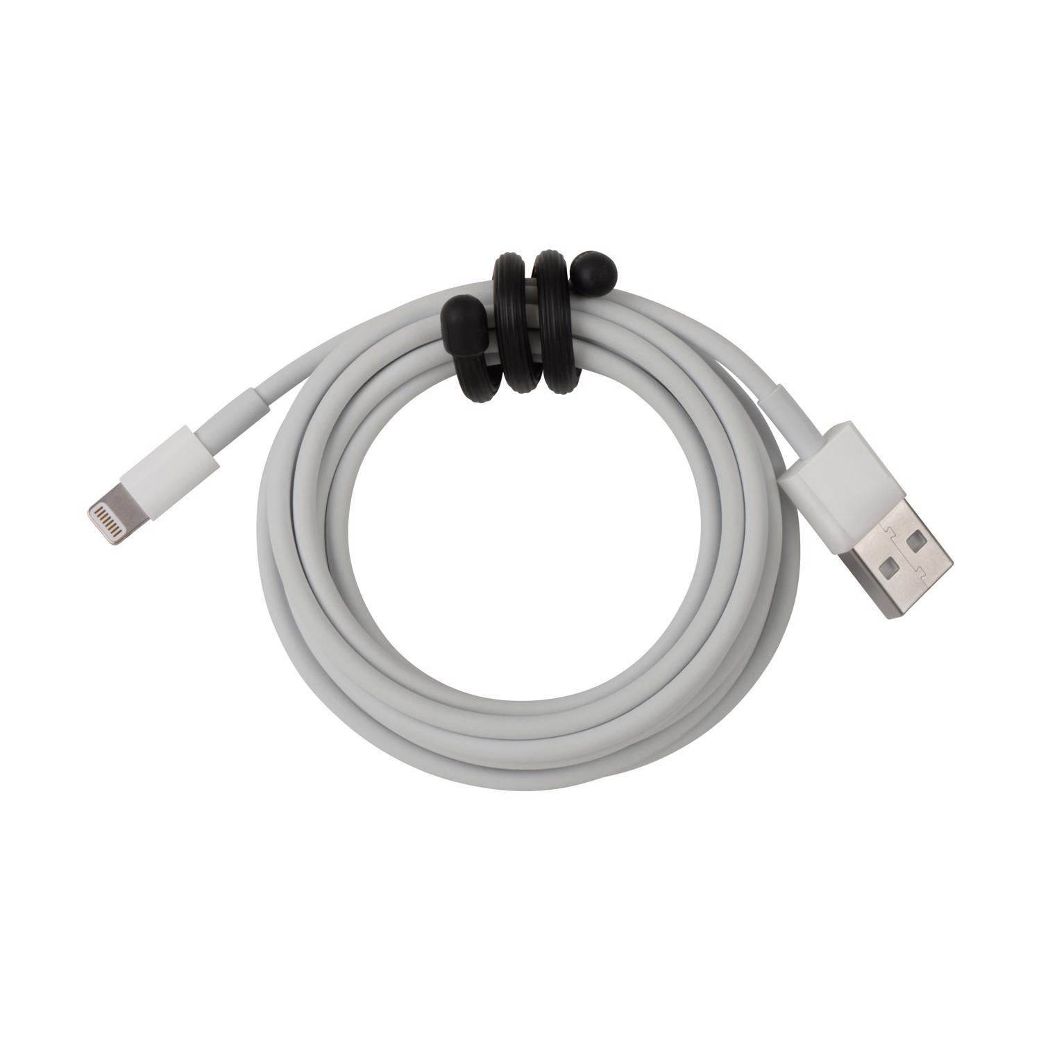 Nite Ize Gear Tie 6 in. L Black Twist Ties 2 pk