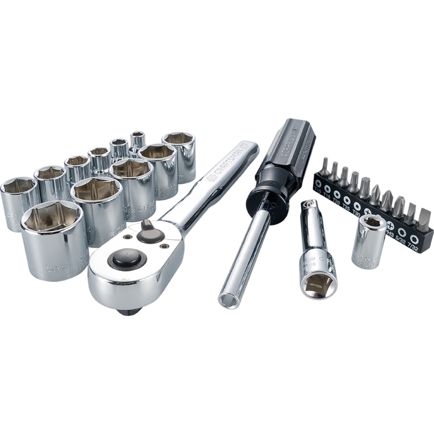 Craftsman 3/8 in. drive SAE 6 Point Nano Mechanic's Tool Set 24 pc