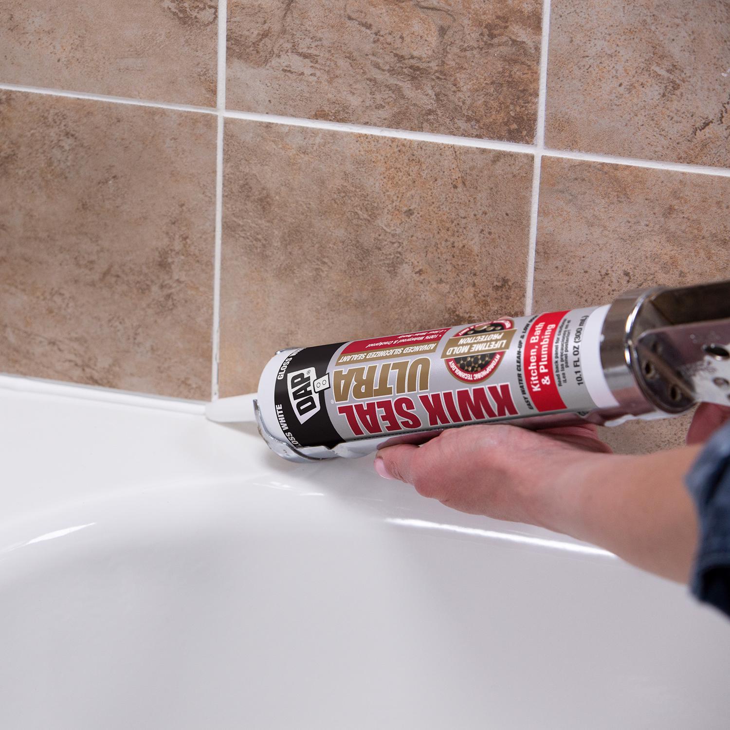 DAP Kwik Seal Ultra Biscuit Siliconized Acrylic Kitchen and Bath Sealant 10.1 oz