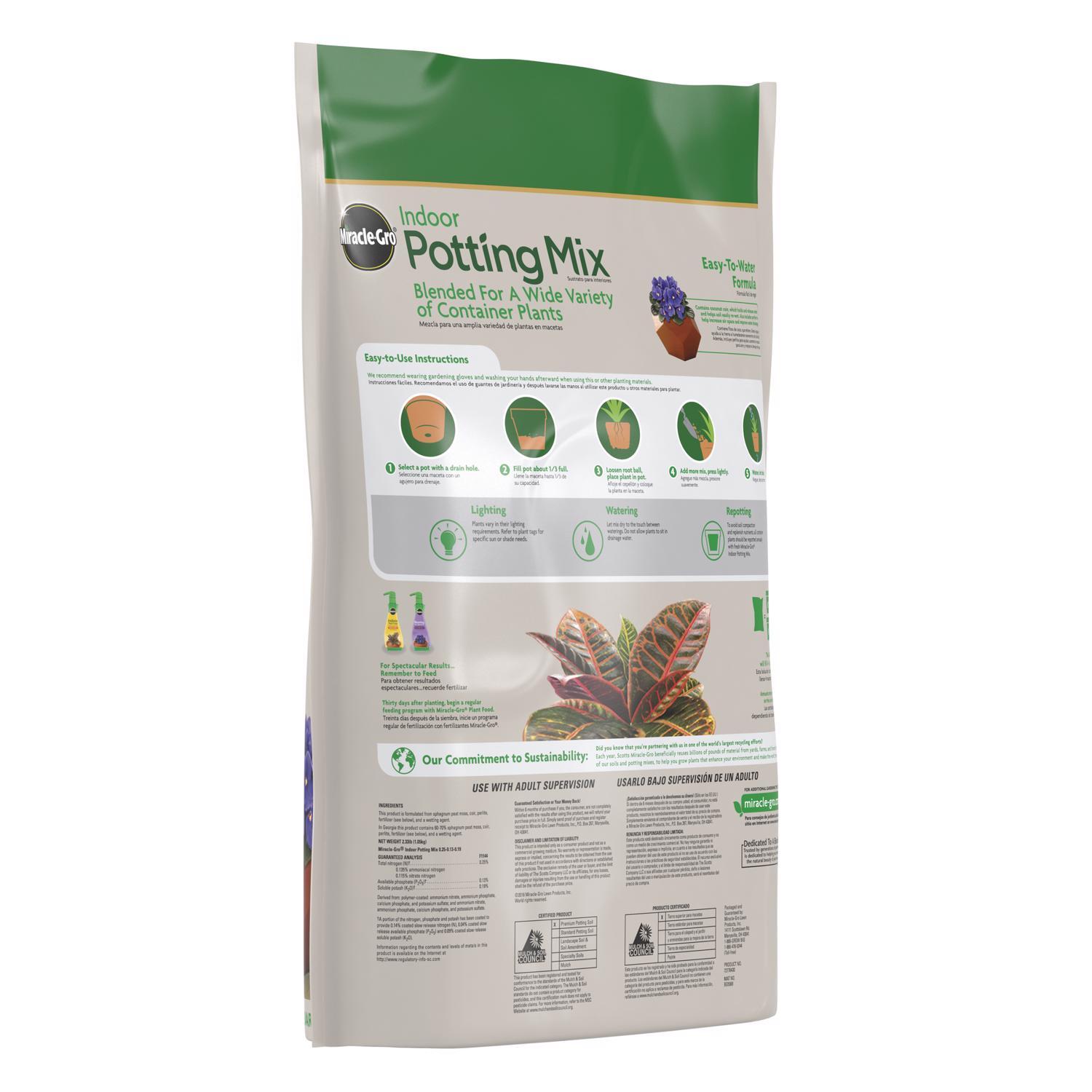 Miracle-Gro Indoor Plant Potting Soil 6 qt