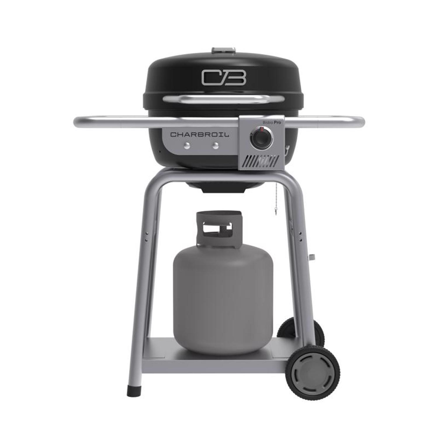 Charbroil Bistro Pro 1 Burner Charcoal/Liquid Propane Grill Black/Silver