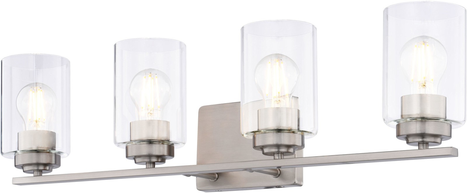 Vaxcel Lighting W0530 Park Ridge 4 Light 28 in.W Vanity Light - Nickel