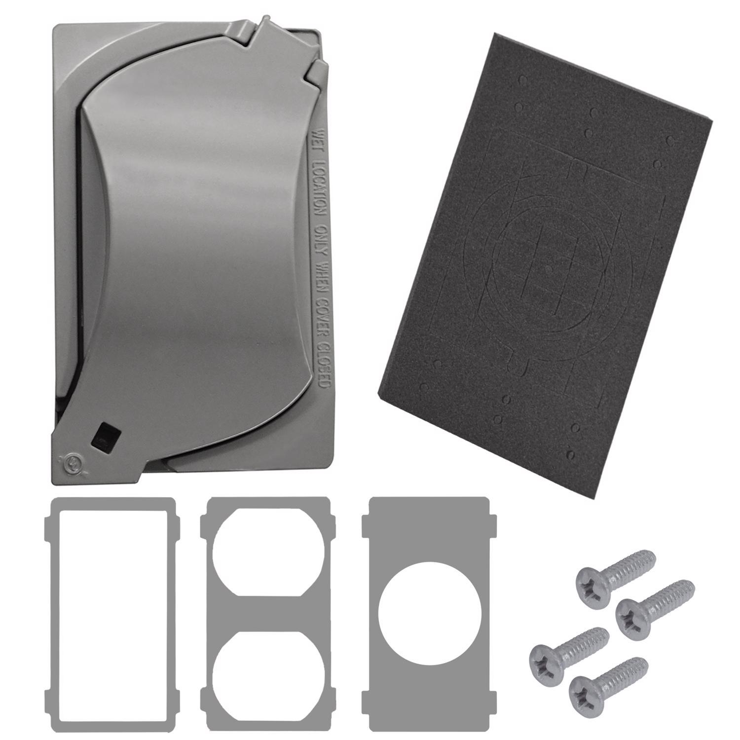 Sigma Engineered Solutions Rectangle Metal 1 gang 4.57 in. H X 2.81 in. W Universal Cover