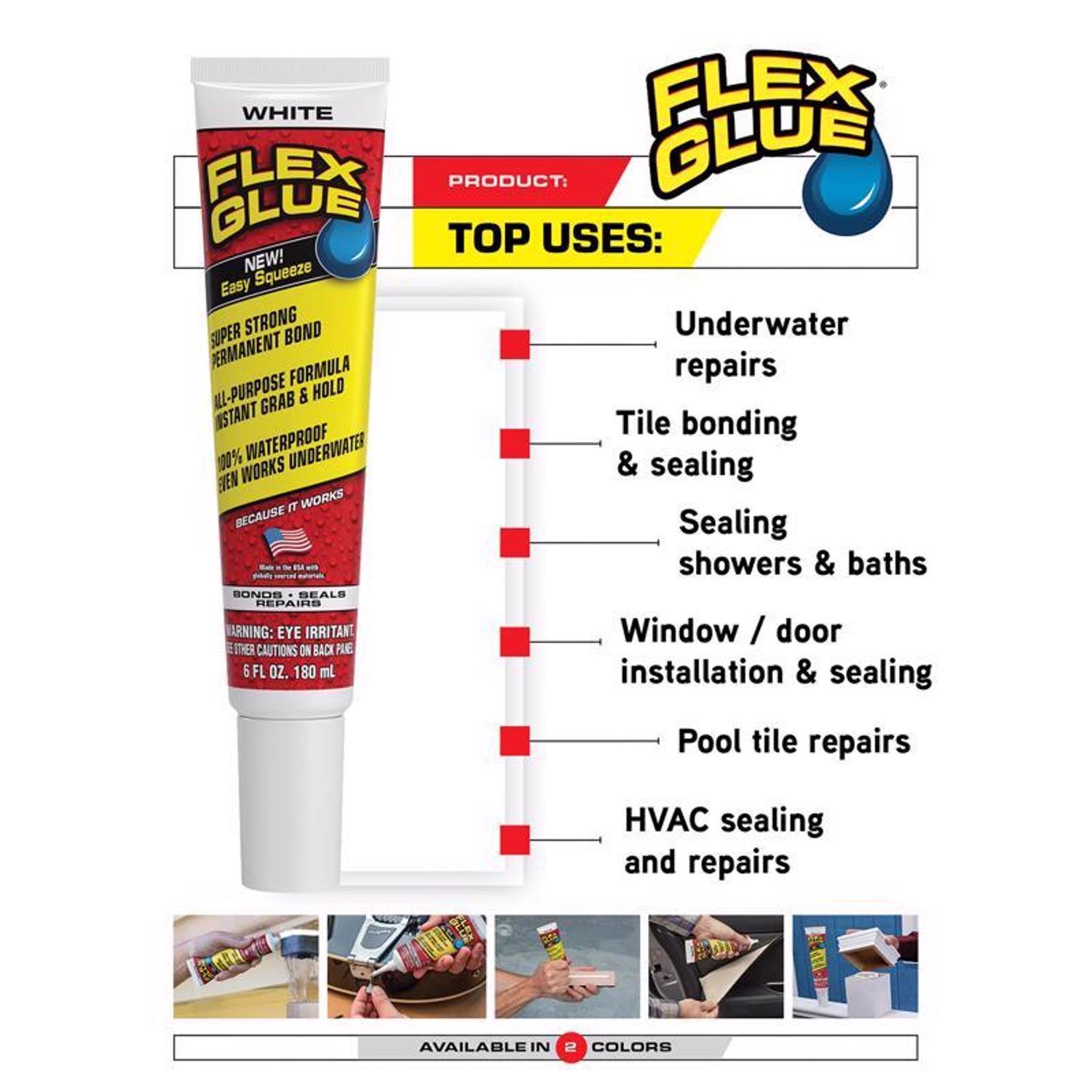 Flex Seal Family of Products Clear Rubberized Waterproof Adhesive 0.6 oz