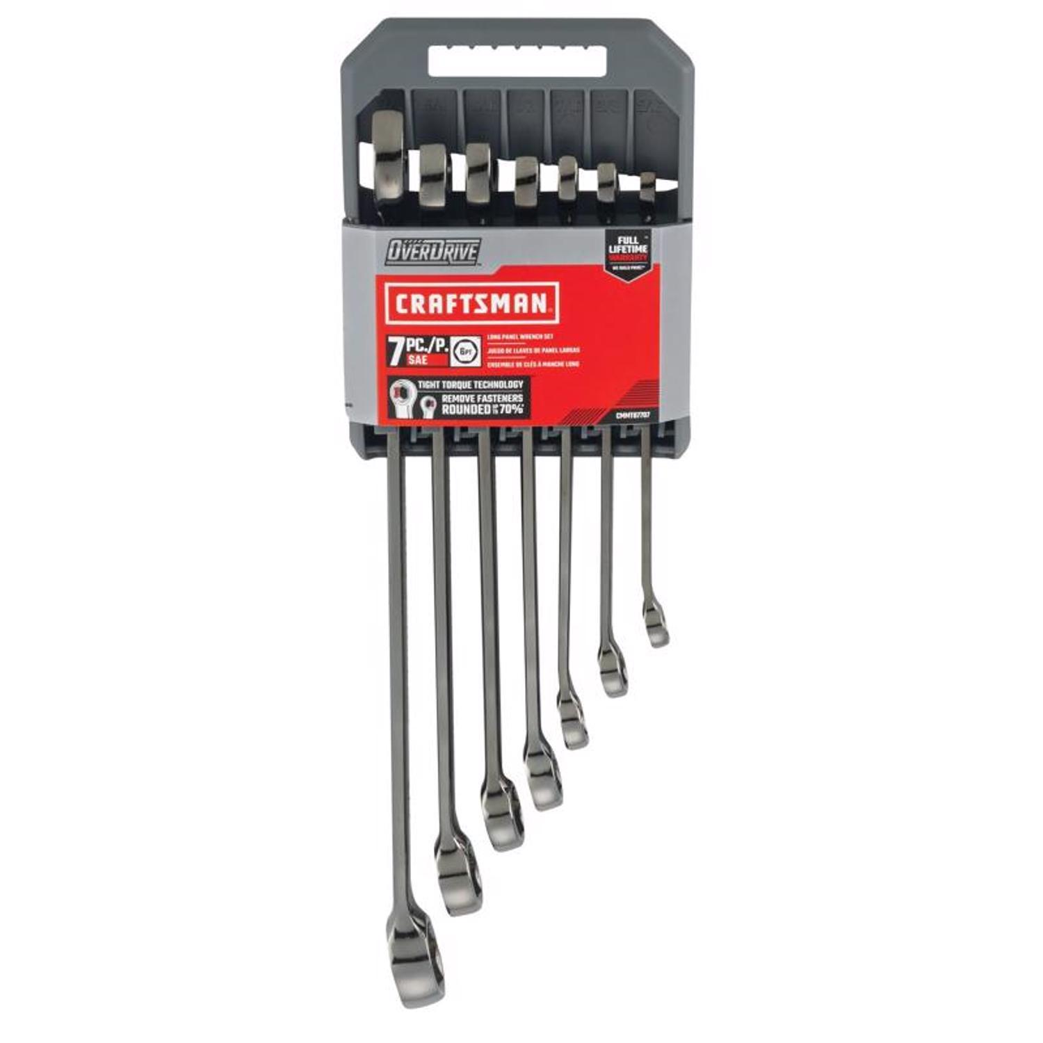 CRAFTSMAN OVERDRIVE 6 Point SAE Wrench Set 7 pc