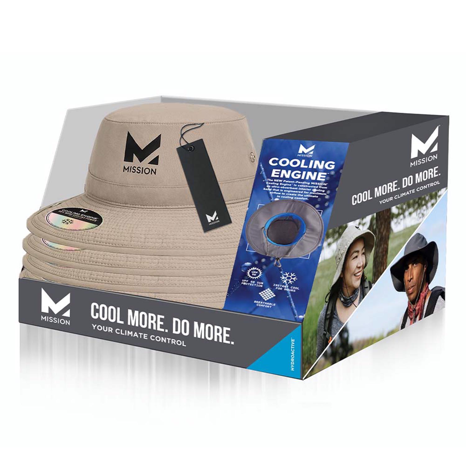 Mission Bucket Cooling Hat Khaki One Size Fits Most